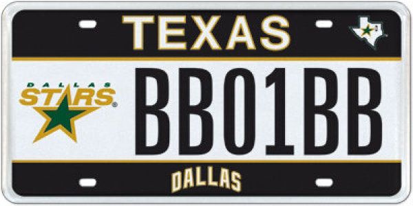 NHL® Dallas Stars License Plate SUPPORT YOUR TEAM 