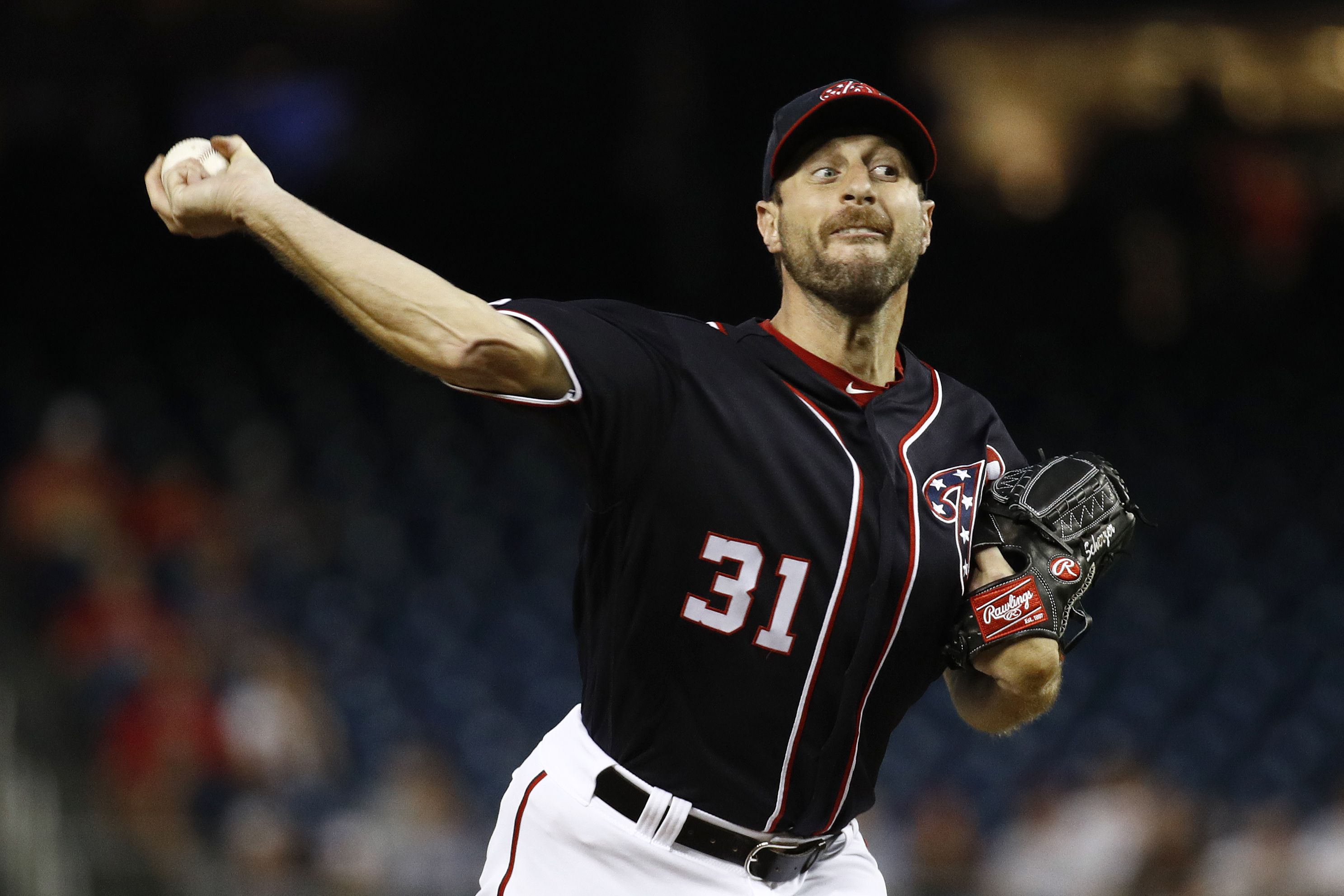 max scherzer nationals baseball card