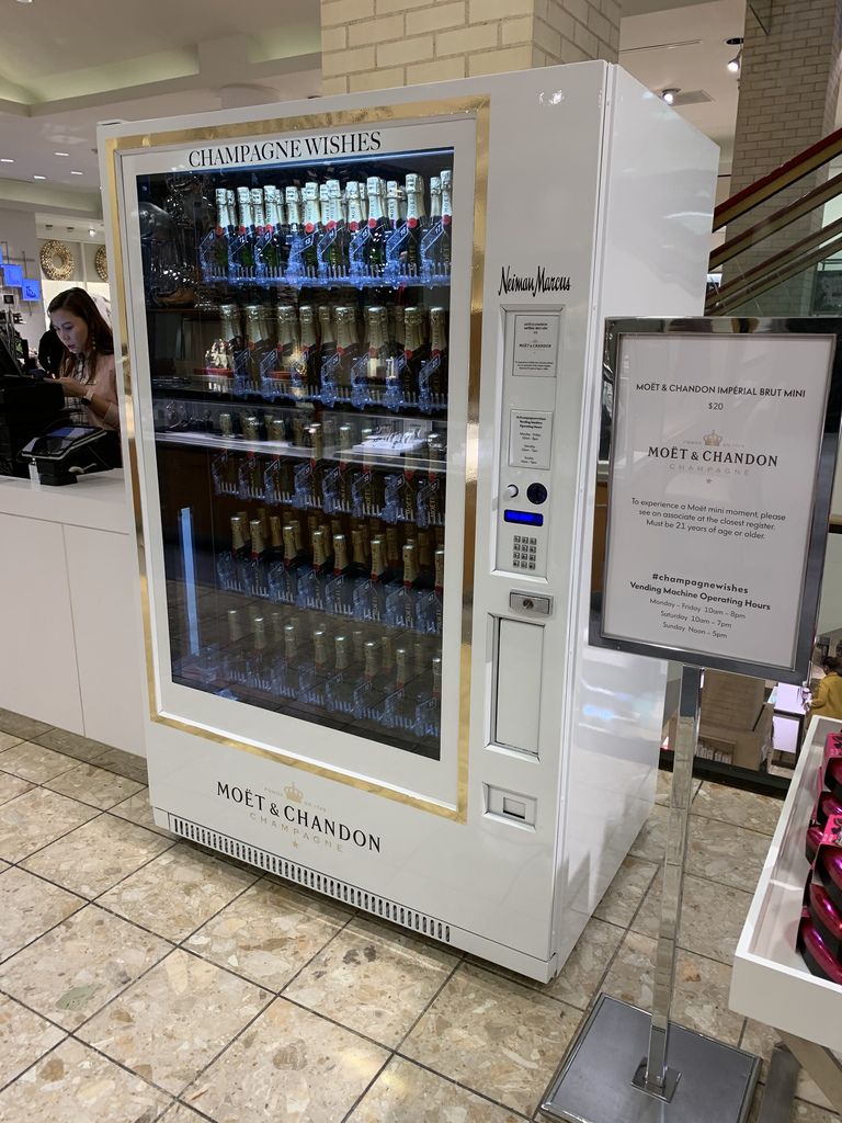 This Champagne Vending Machine Serves You Mini Bottles of Moët