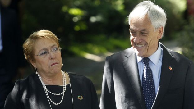 Michelle Bachelet y Sebastián Piñera