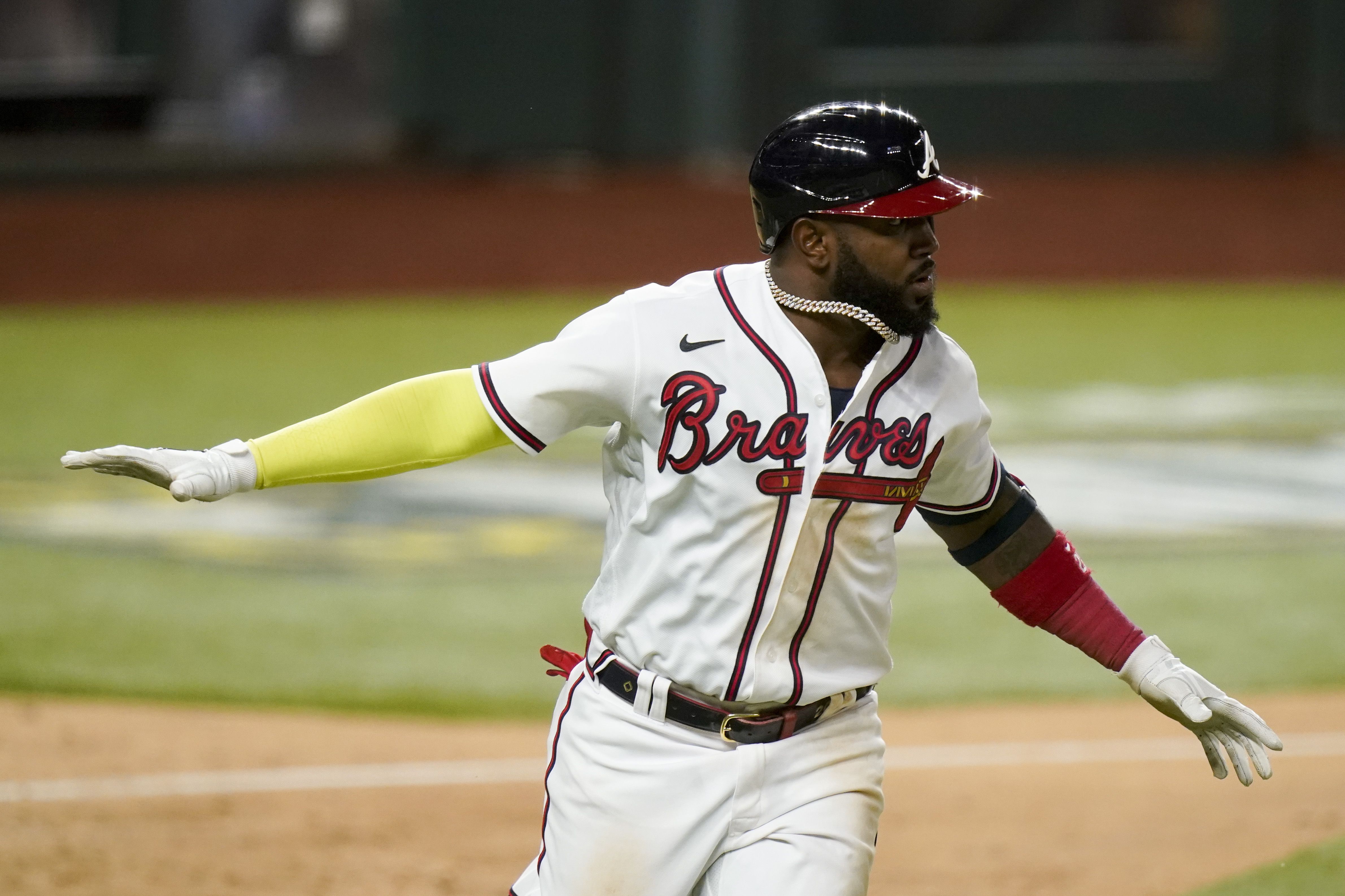 Braves' Marcell Ozuna GOES OFF with 2 homers + double vs. Dodgers in NLCS  Game 4 