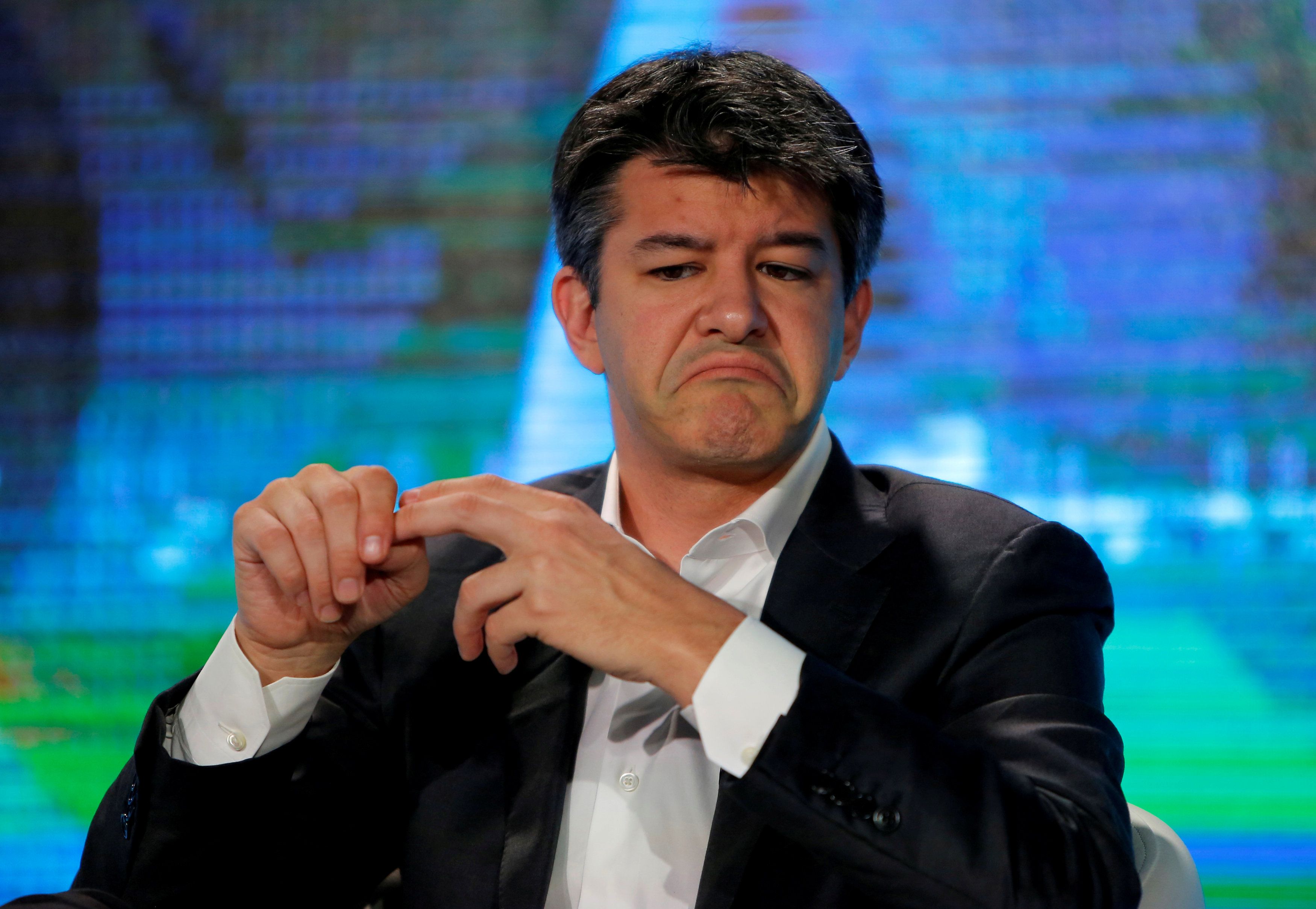 FILE PHOTO - Uber CEO Travis Kalanick attends the summer World Economic Forum in Tianjin