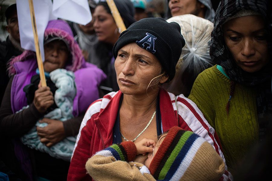 Mujeres de la caravana de migrantes anuncian huelga hambre para