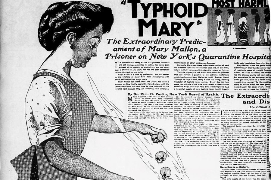 Mallon-Mary_01Ilustración de Mary Mallon en un periódico de 1909.