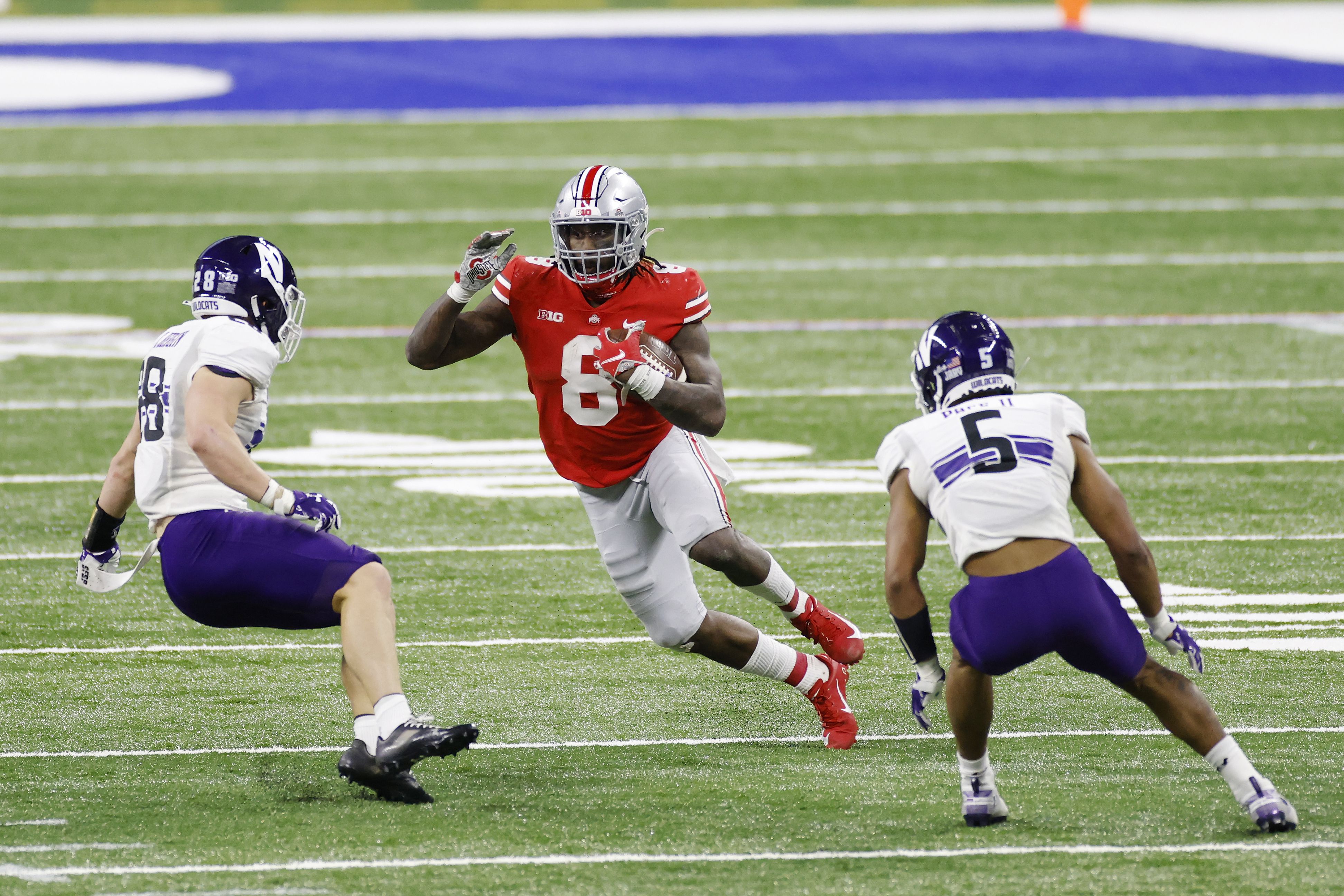 Ohio State's Trey Sermon leaves championship game with injury