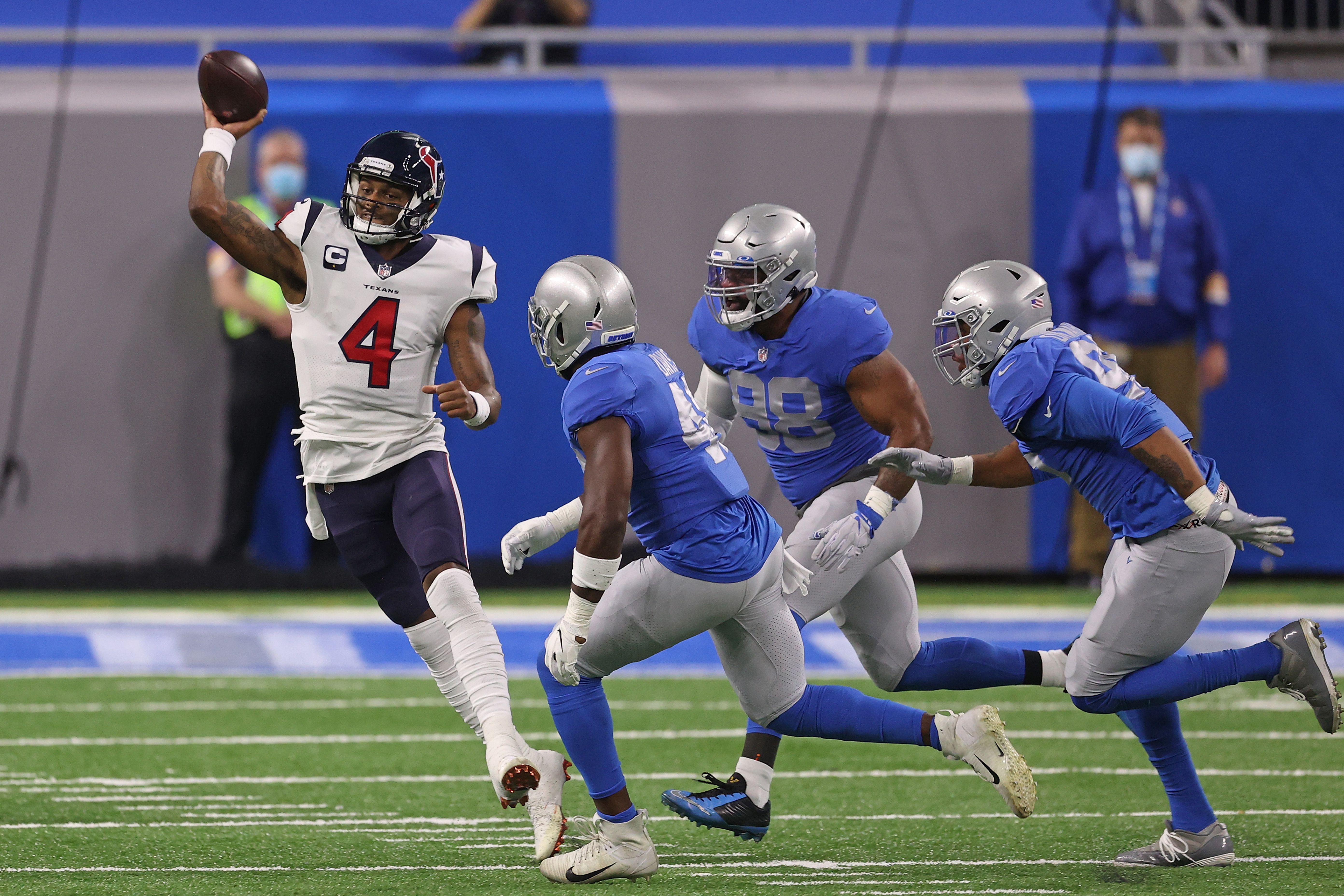 Watson's 4 TD passes leads Houston Texans past the Detroit Lions