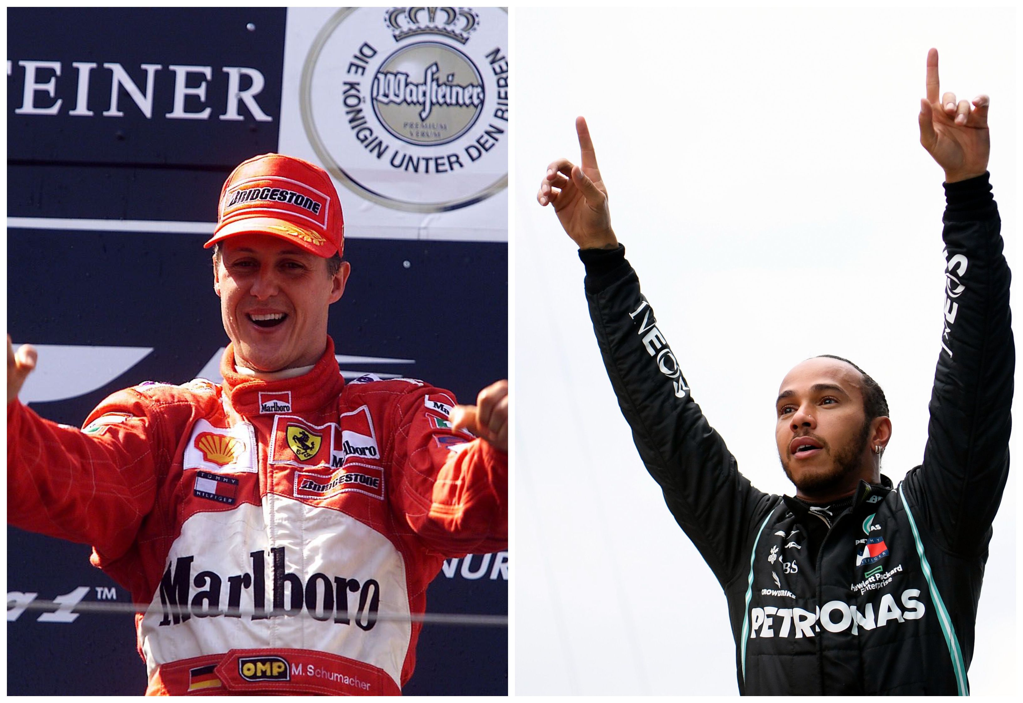 Michael Schumacher y Lewis Hamilton