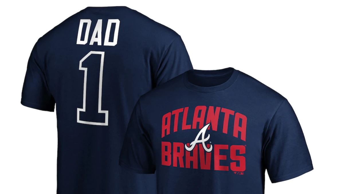 Men's Fanatics Branded Navy Atlanta Braves Number One Dad Team T-Shirt