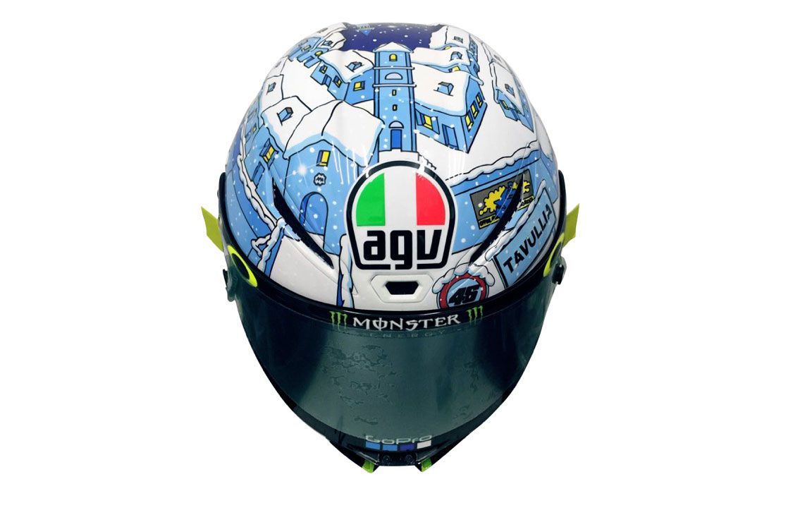 Valentino Rossi: casco AGV Pista GP-R livrea test invernali MotoGP 2018 -  Motociclismo