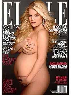 Naked, pregnant Jessica Simpson is but one in a long, naked, pregnant line