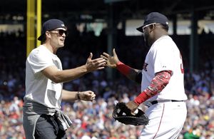 David Ortiz sports Tom Brady jersey, serves as Patriots honorary