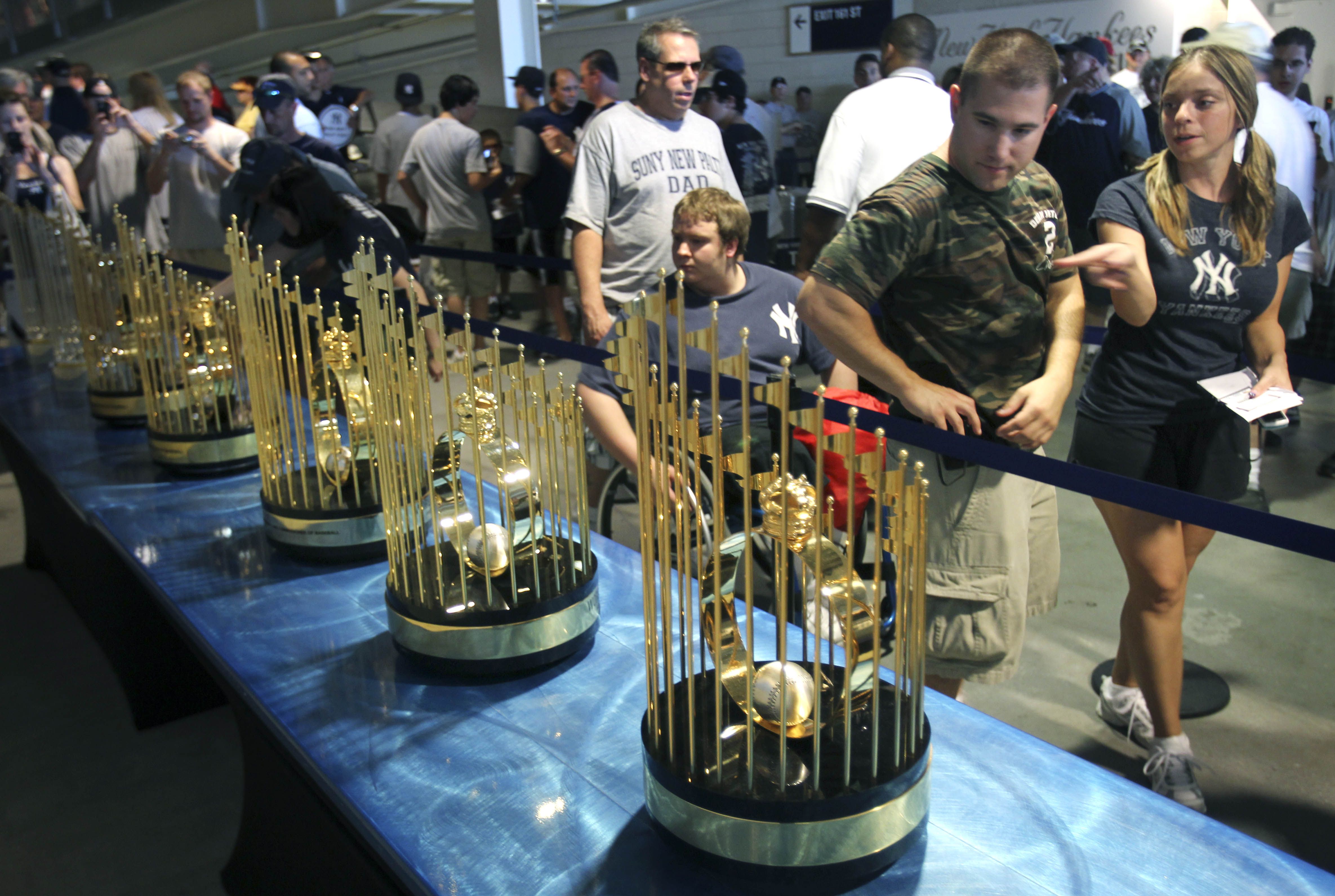 New York Yankee World Championship Trophies