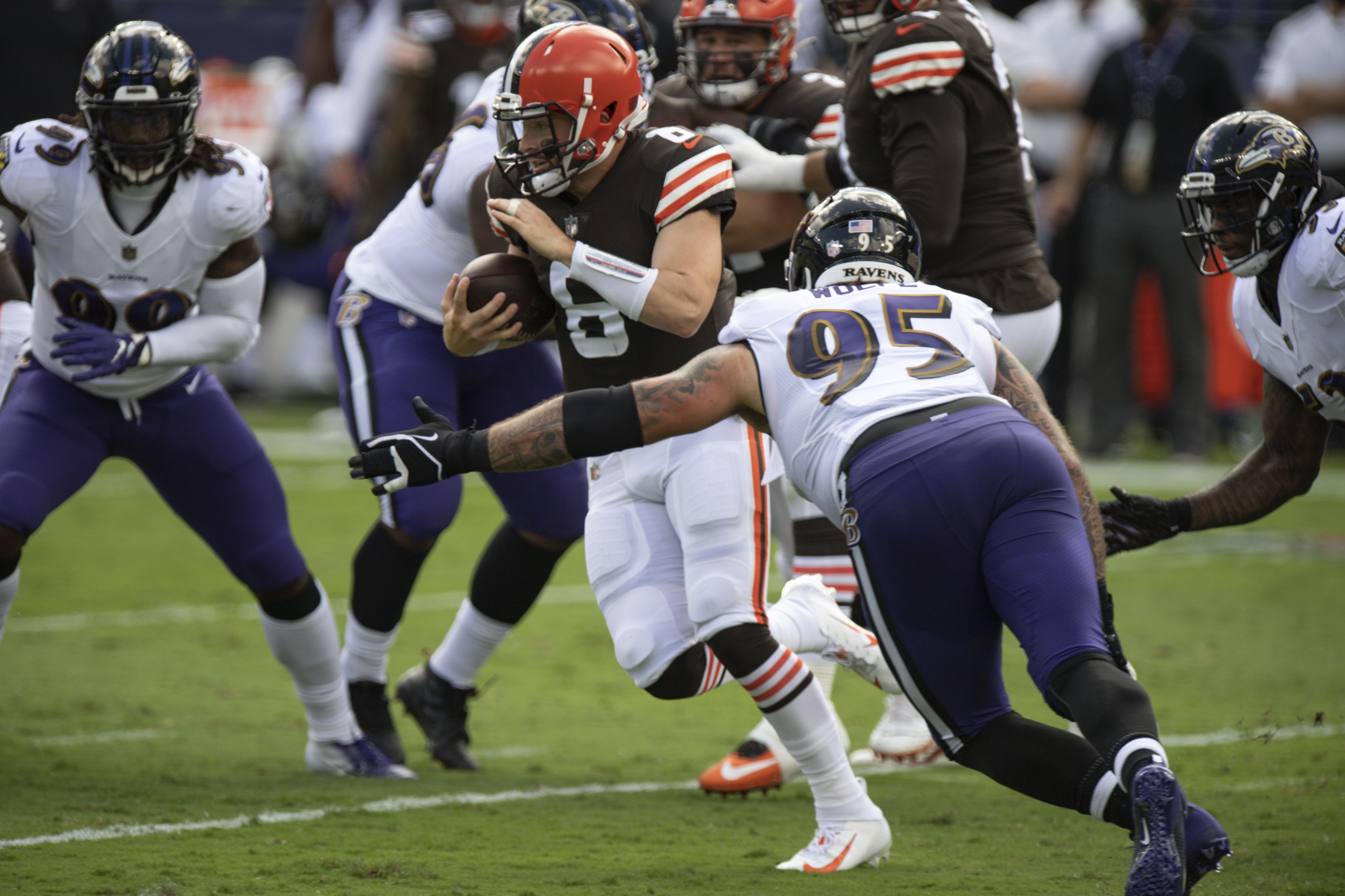 Cleveland Browns QB Baker Mayfield remained in Texans game plan