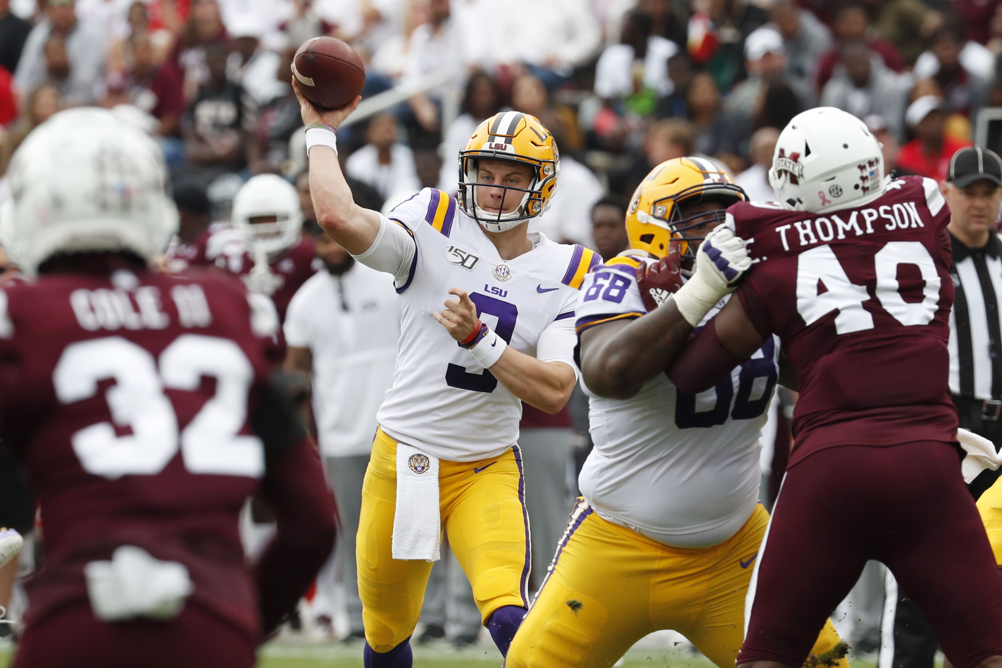 LSU's Joe Burrow sets FBS single-season records for TD passes, TDs  responsible for