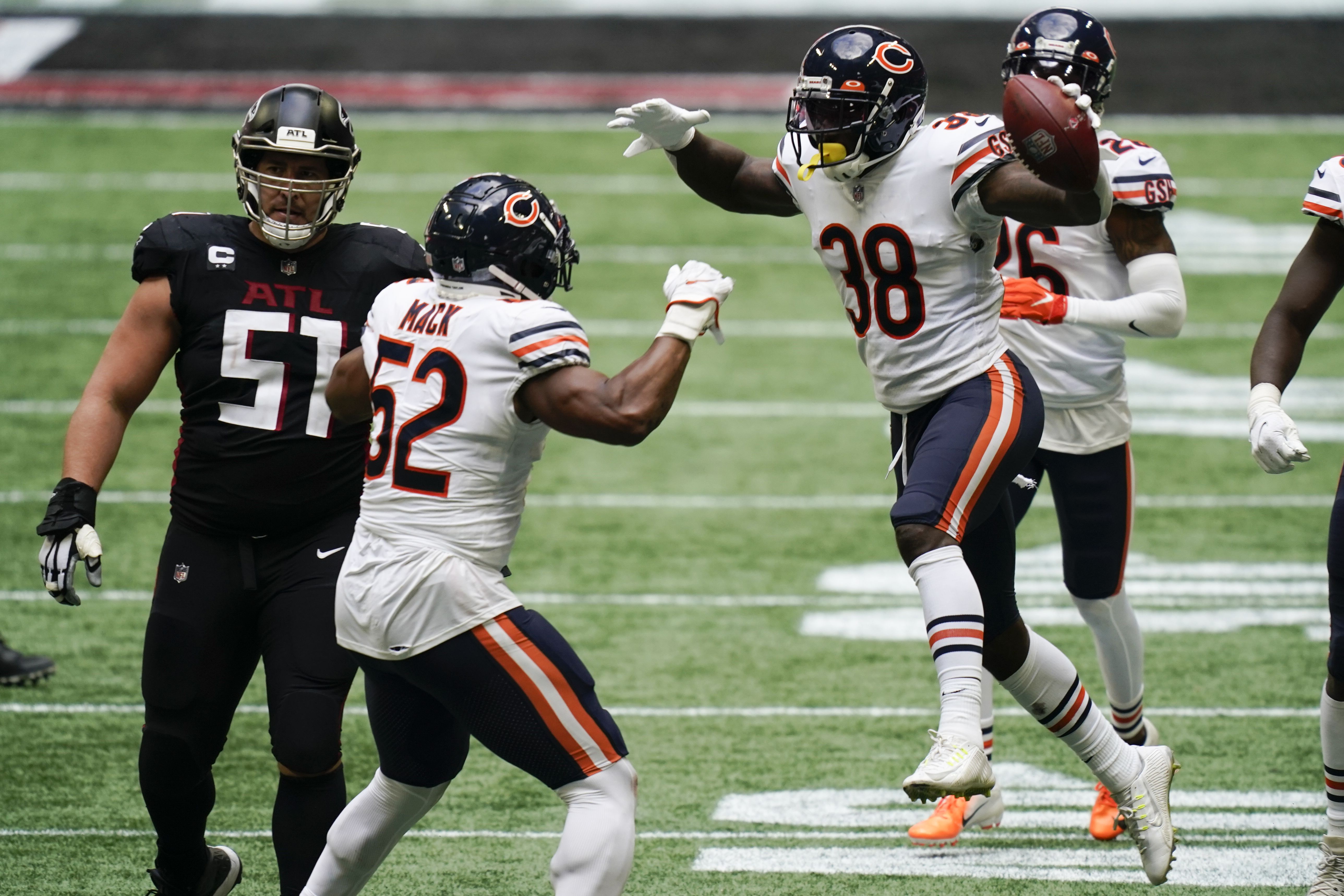 Atlanta Falcons - A.J. Terrell with his first interception