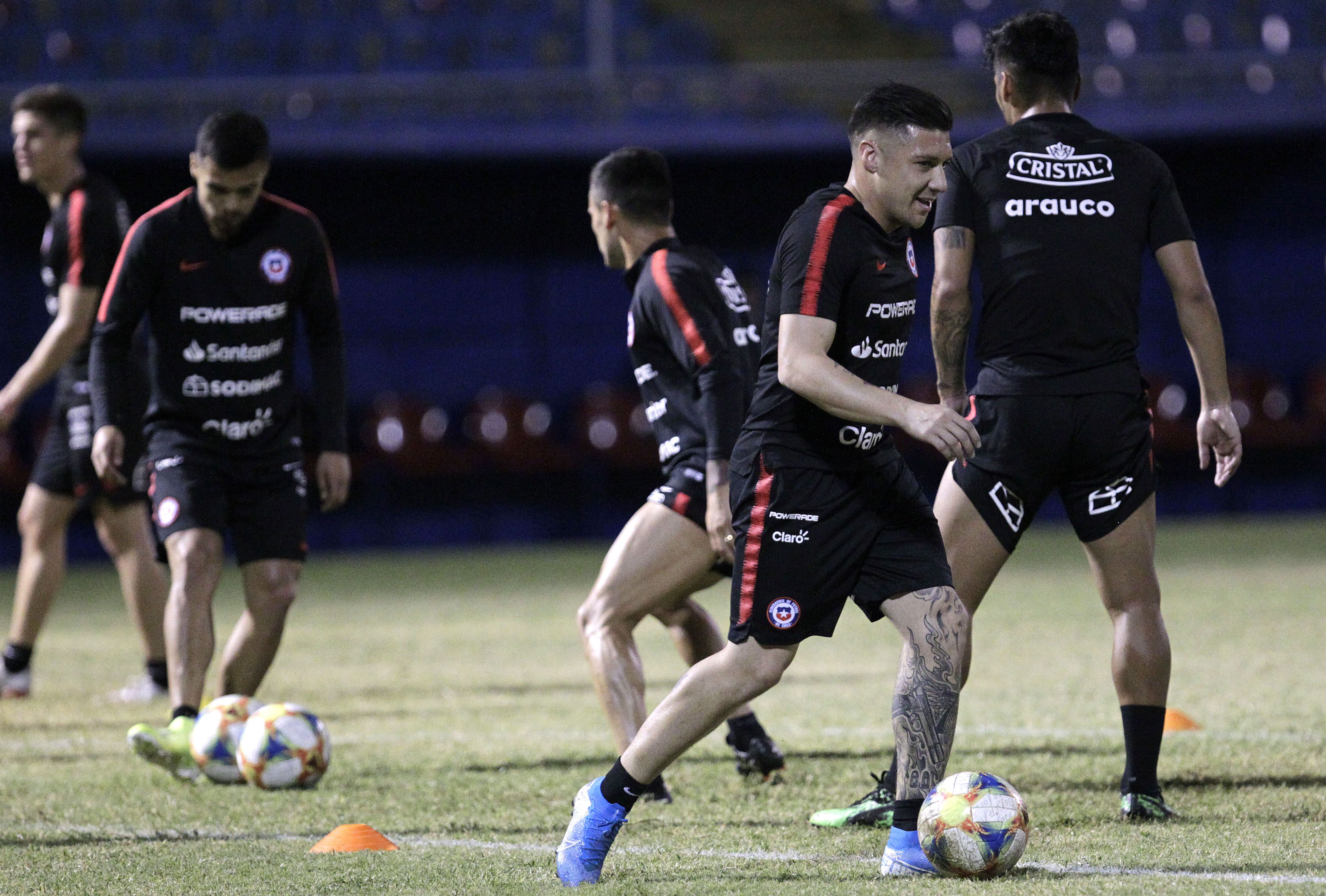 Entrenamiento de la seleccion chilena en Honduras.