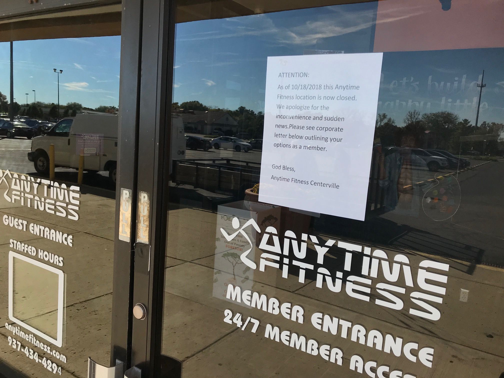 Anytime Fitness in Centerville abruptly closes WHIO TV 7 and