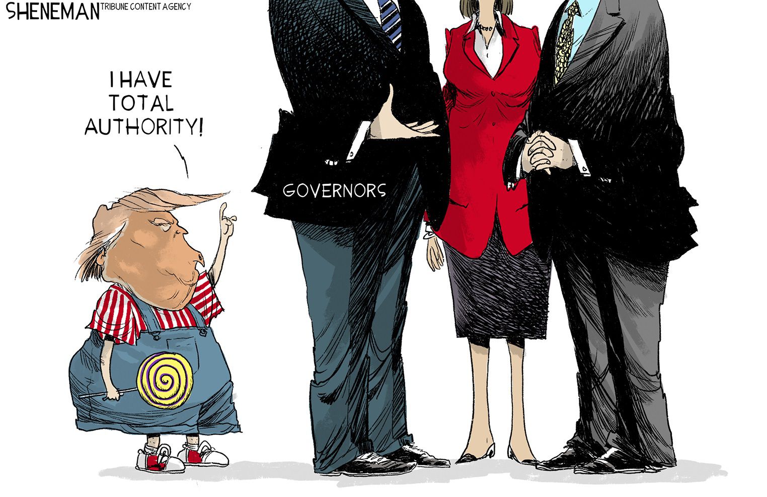 Editorial cartoons for April 19, 2020: Federalism fight, reopening debate,  Obama endorsement 