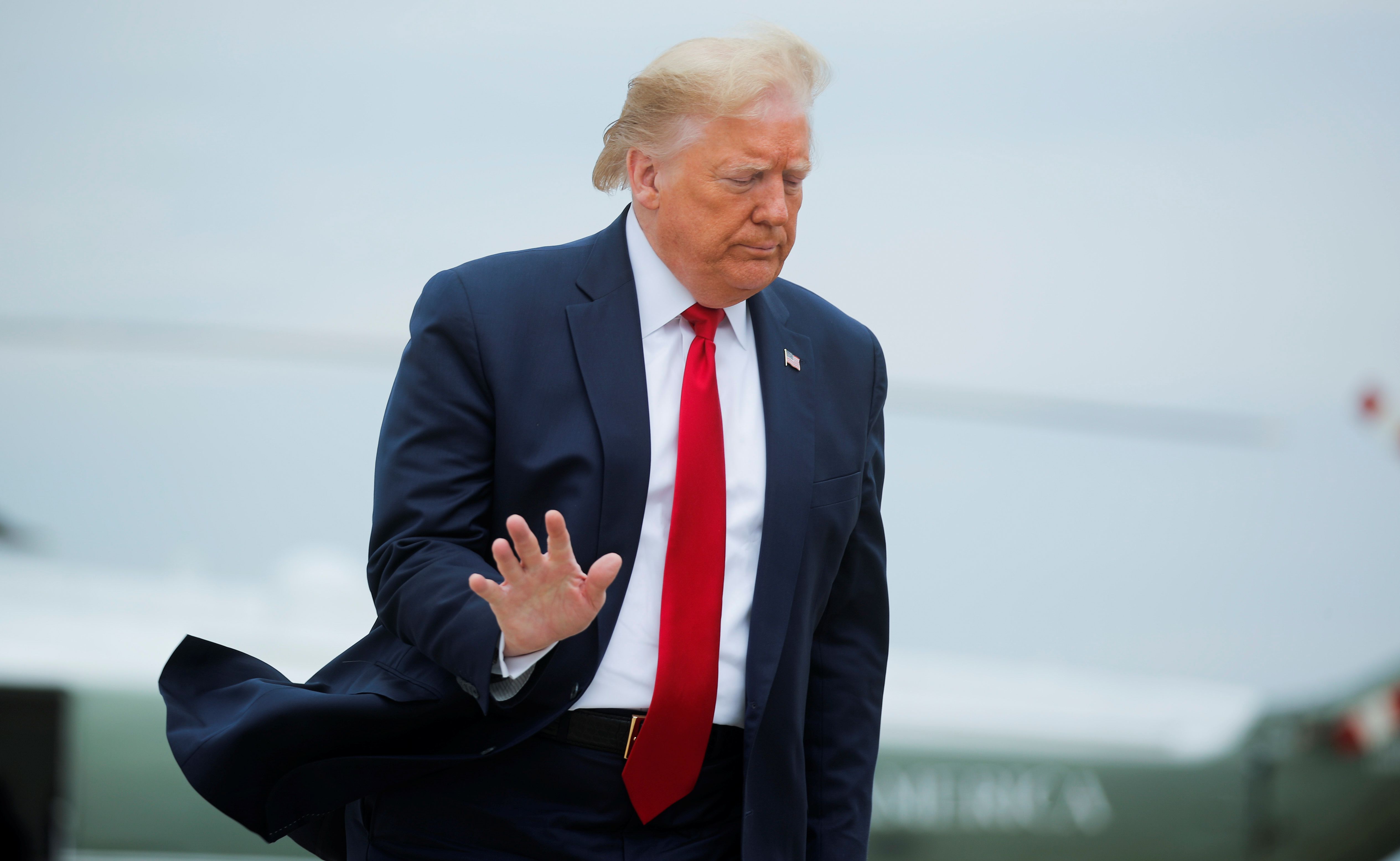 U.S. President Trump departs Washington on travel to Allentown, Pennsylvania at Joint Base Andrews in Maryland