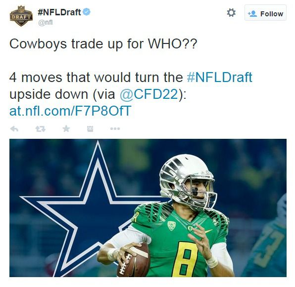 Marcus Mariota to the Cowboys? NFL website is in imaginary Christmas land