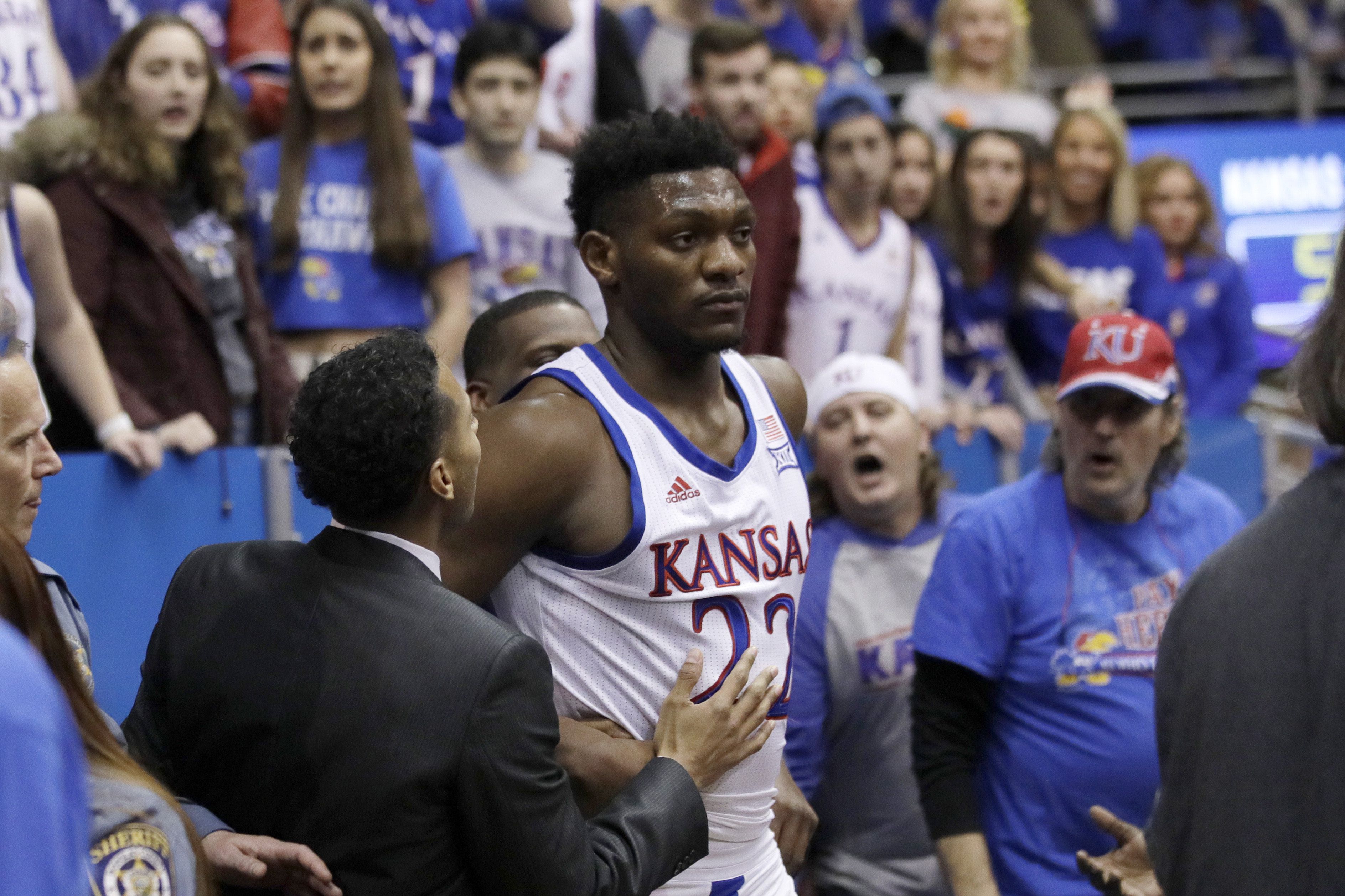 Big 12 suspends 2 KU, 2 KSU players after basketball brawl