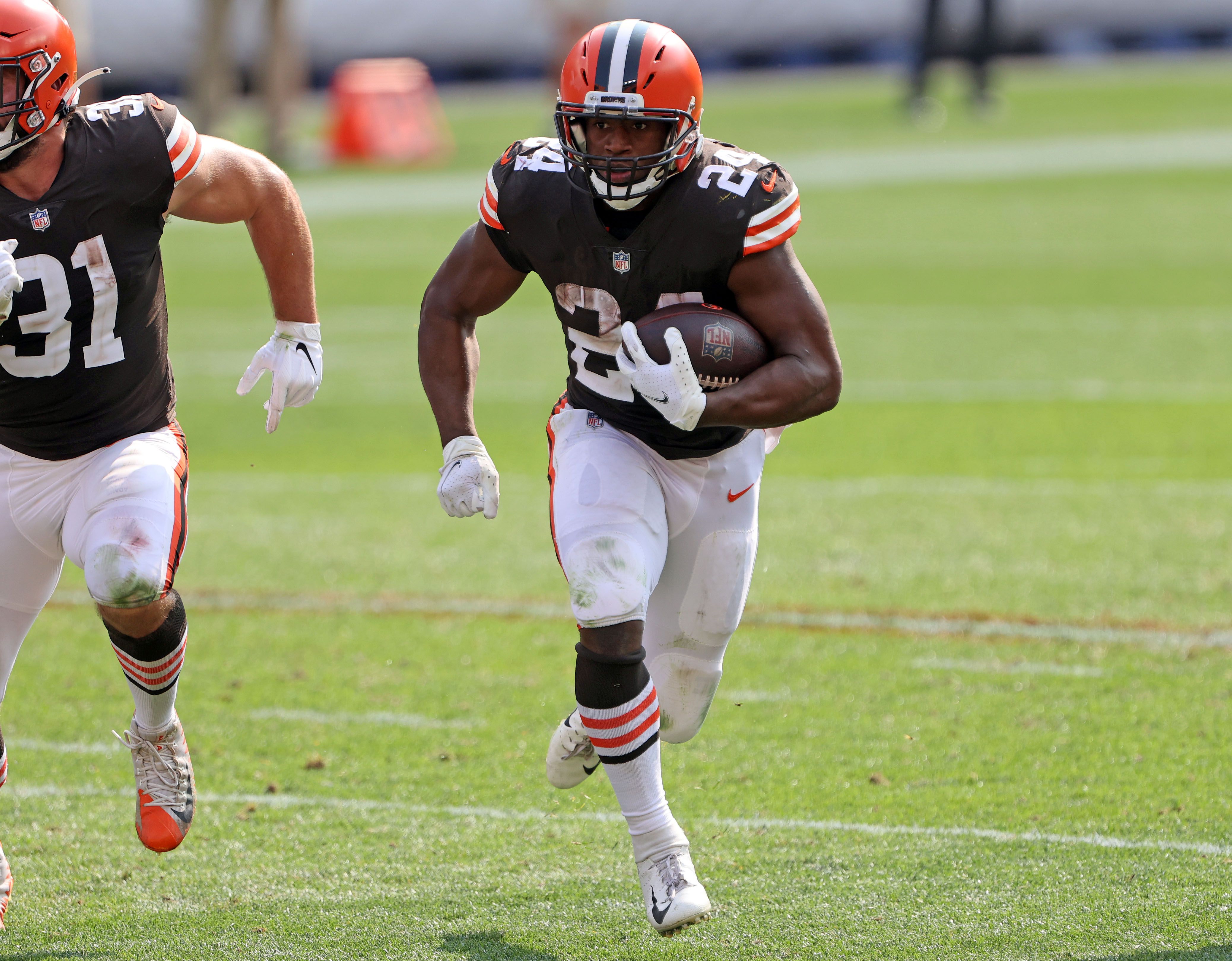 Cleveland Browns Nick Chubb the top running back in Madden 24