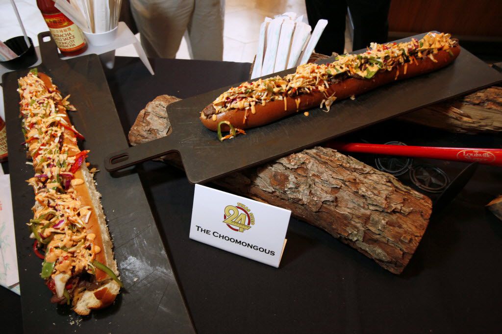 Funky Food Facts on X: The Texas Rangers sell a hot dog called the  Boomstick which costs $26.00, weighs 3 pounds and is 2 feet long. #MLB   / X