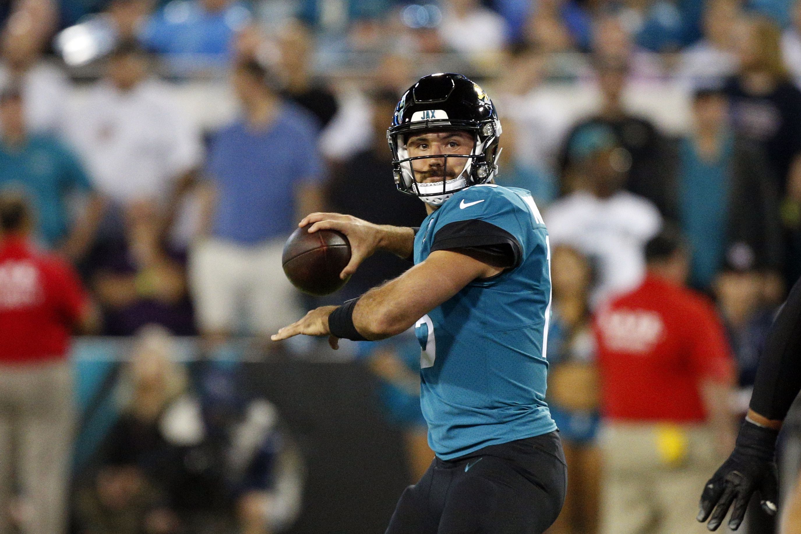 Gardner Minshew of the Jacksonville Jaguars passes during a game