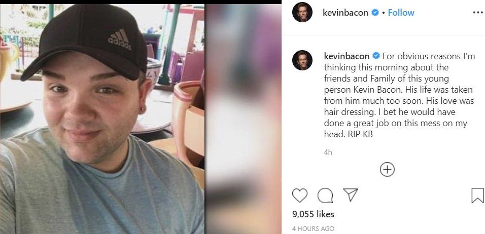 Actor Kevin Bacon Sends Condolences To Same Name Victim In