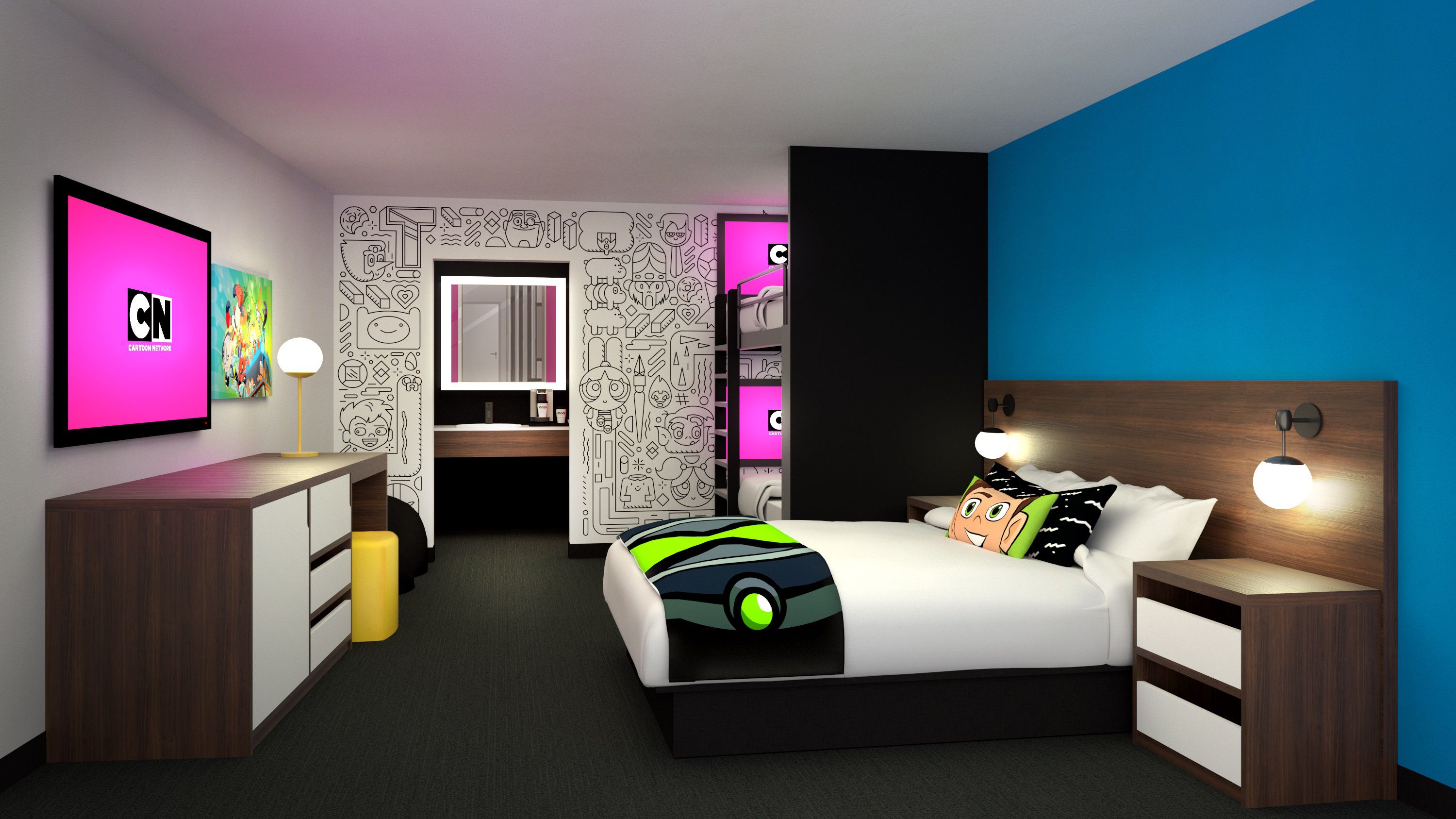 Cartoon Network Hotel: See inside the colorful Pennsylvania hotel