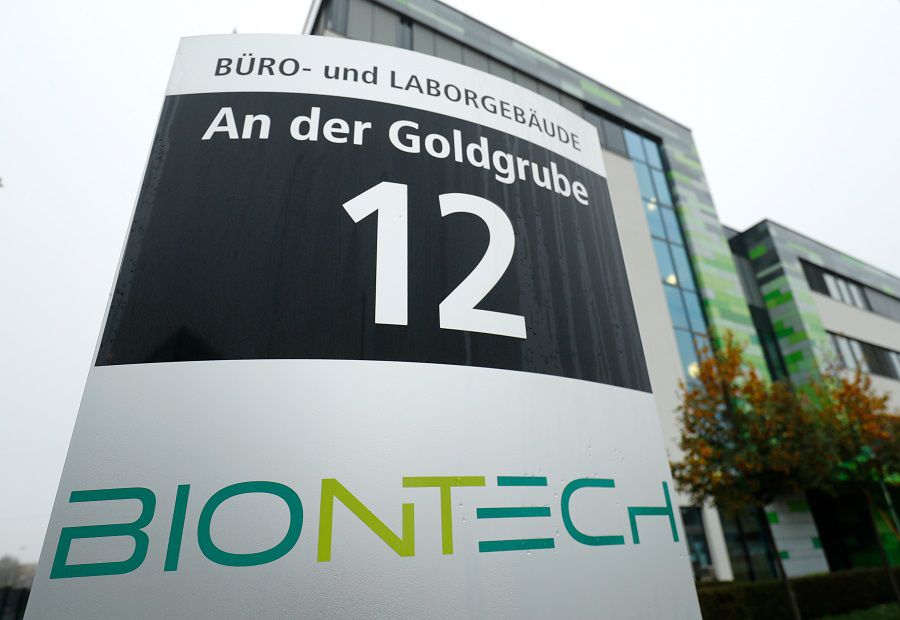 The headquarters of biopharmaceutical company BioNTech are seen in Mainz