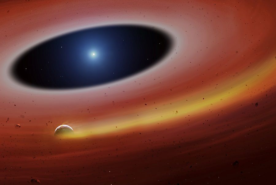 Debris ring around a white dwarf star