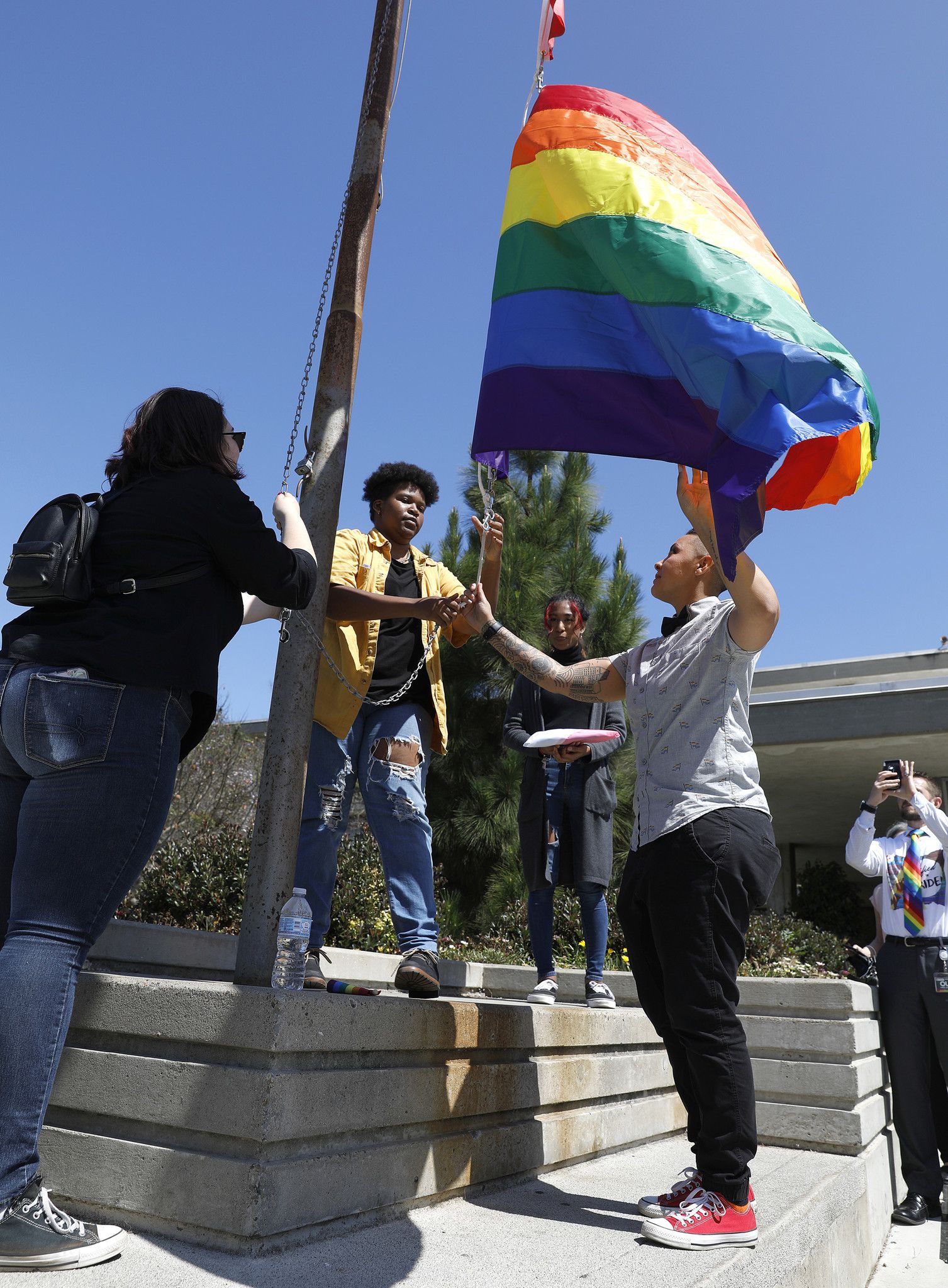 san pedro gay pride flag raising 2019