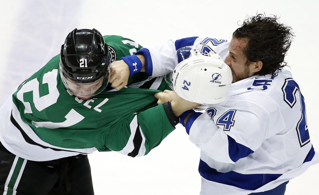 Tampa Bay Lightning F Ryan Callahan Takes Ice In Full Contact Jersey