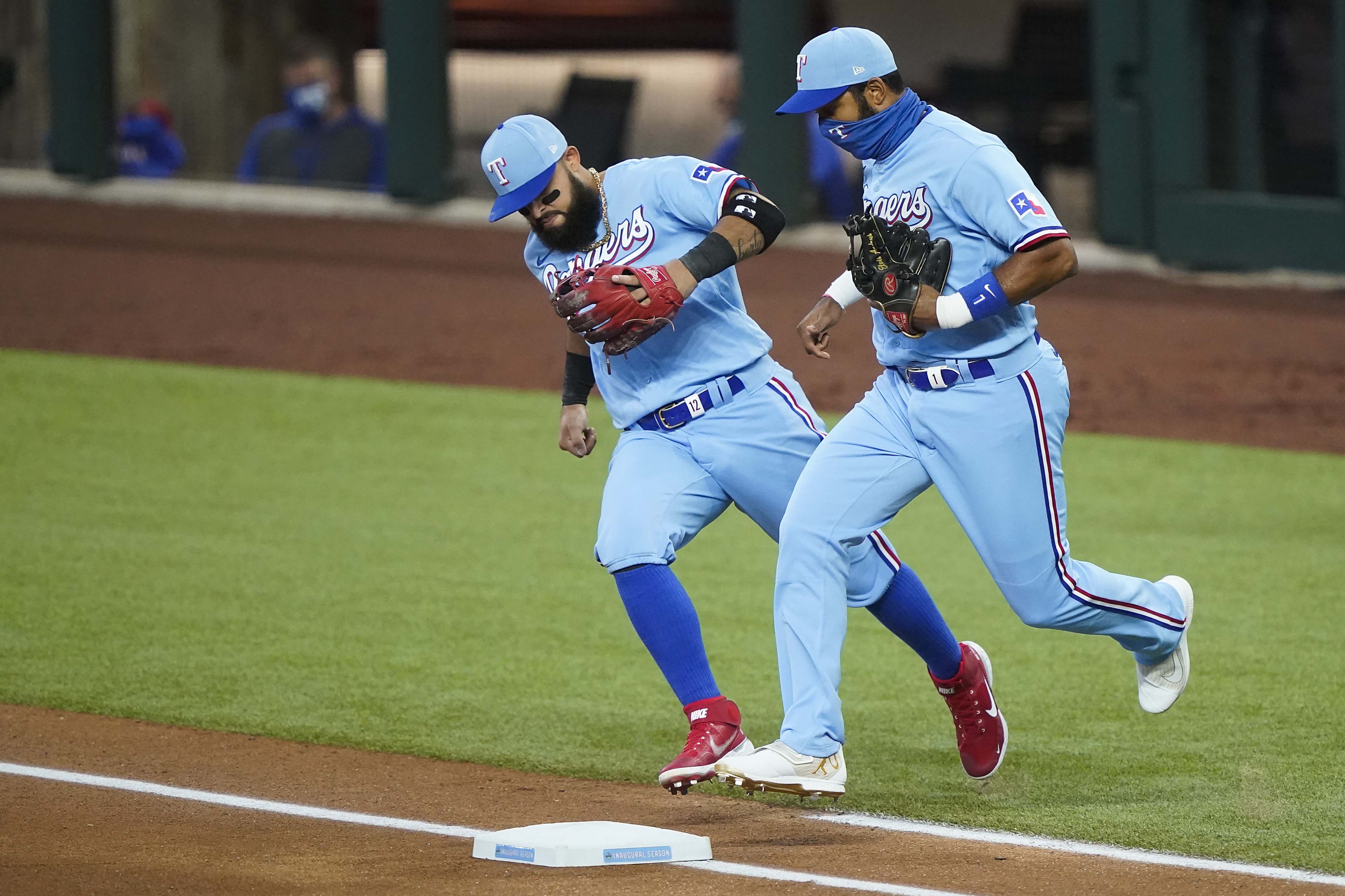 Rougned Odor Official Rangers Powder Blue Jersey for Sale in