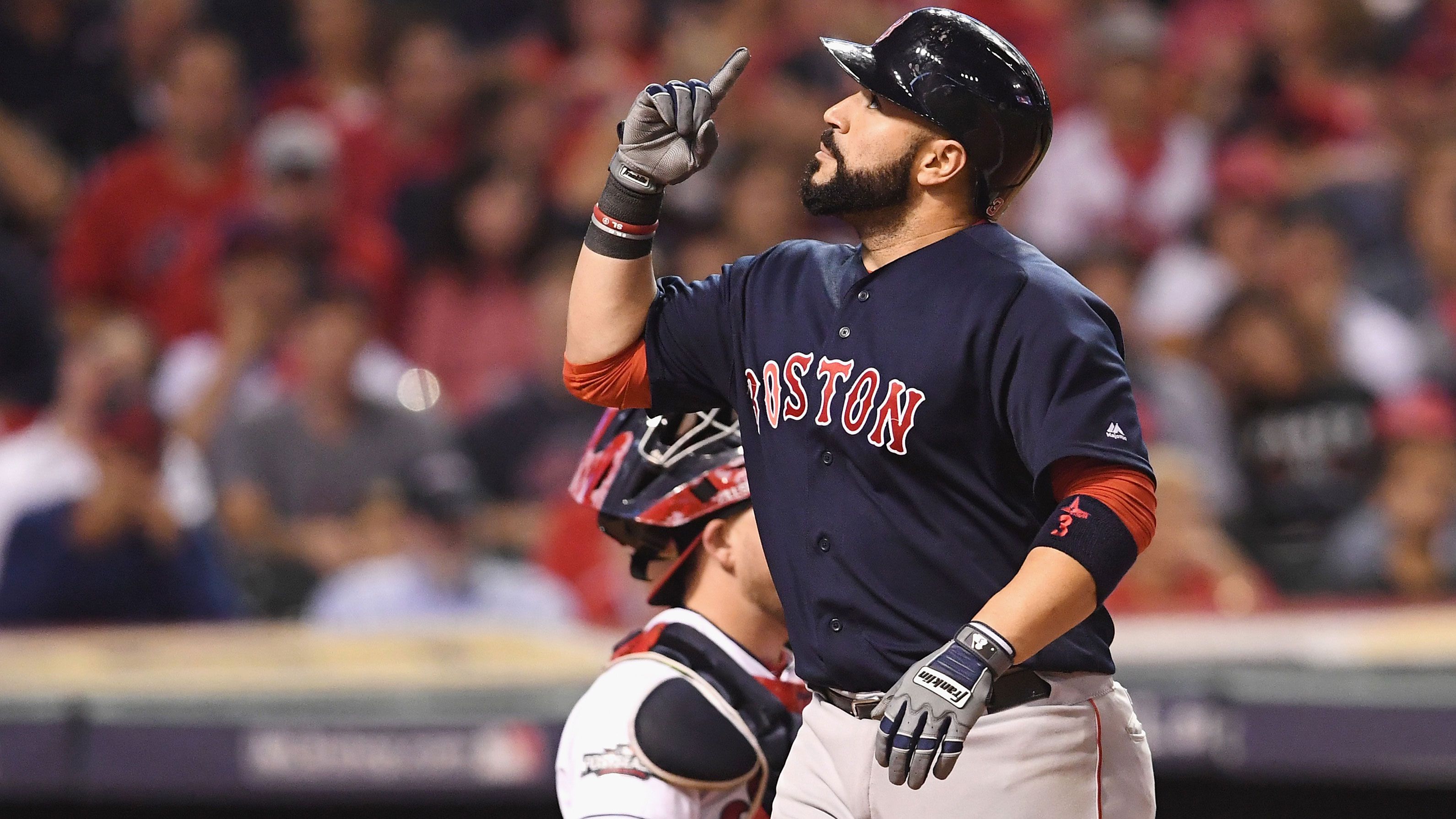 Hitting For The Specialty Catcher's Gear Cycle - Sandy Leon, Red Sox Game  Used —