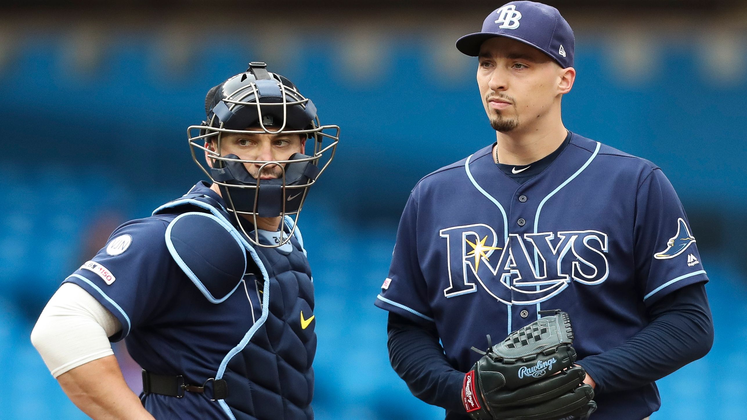 Majestic Tampa Bay Rays Blake Snell Jersey Shirt Size Medium