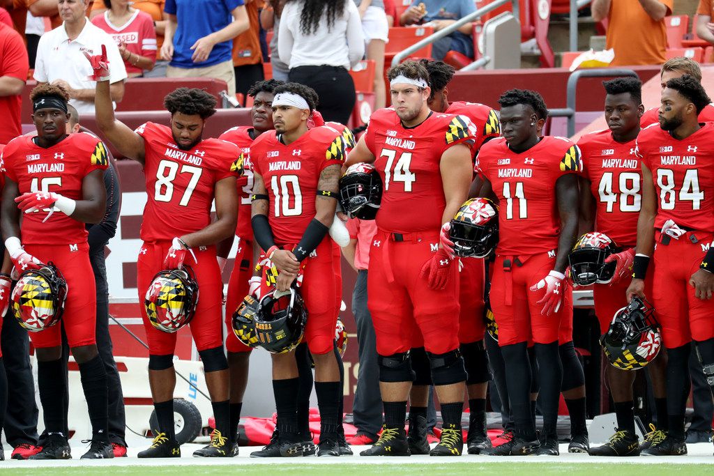 Maryland lines up with 10 men offense to honor late Jordan McNair