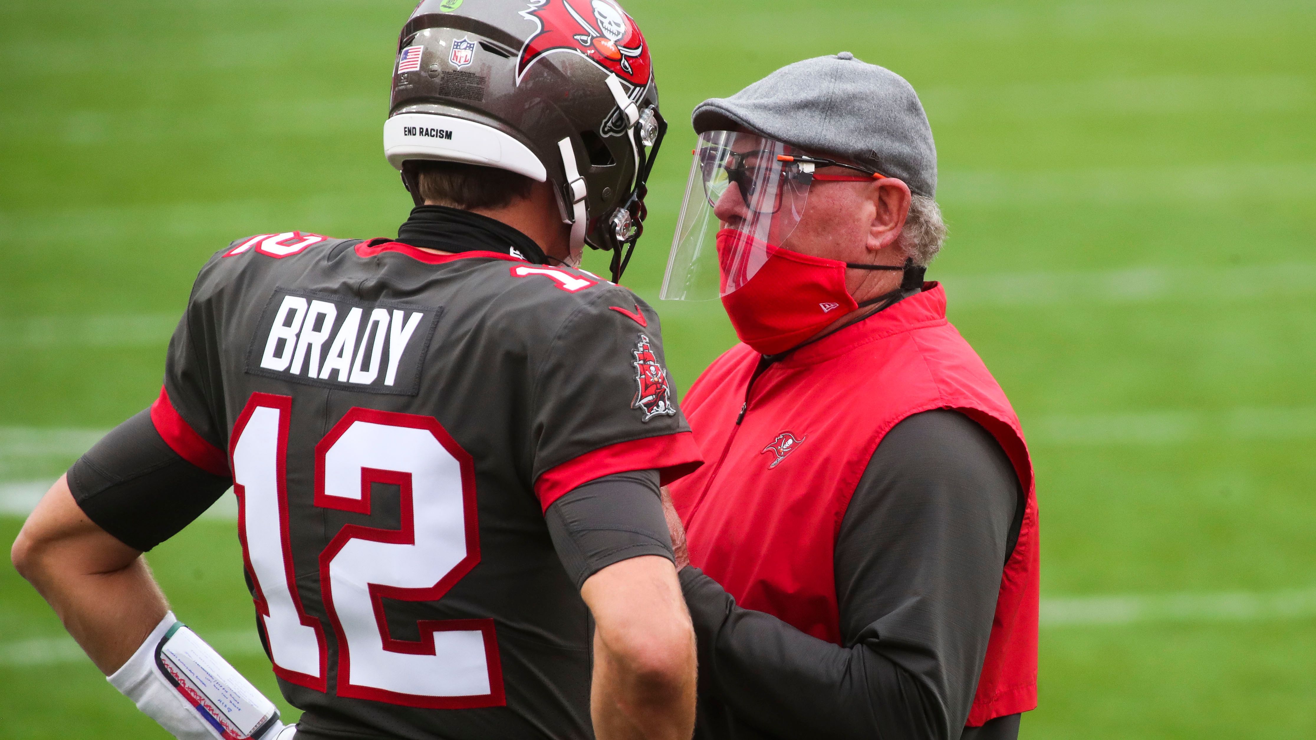 Super Bowl 2021: Bruce Arians drenched in BLUE Gatorade after