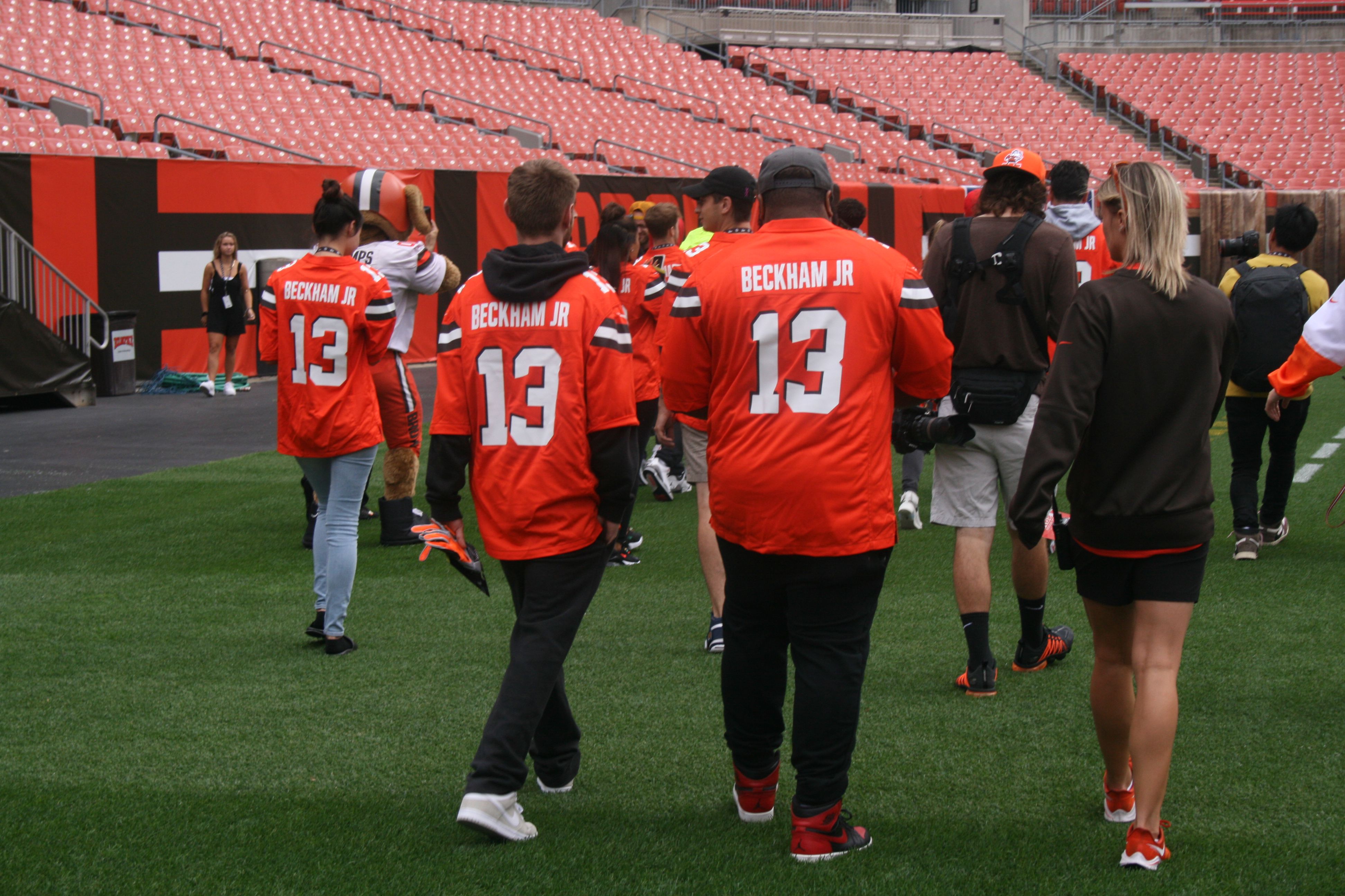 Fans taken behind-the-scenes at Browns stadium for surprise Odell Beckham  Jr. sneaker launch event 