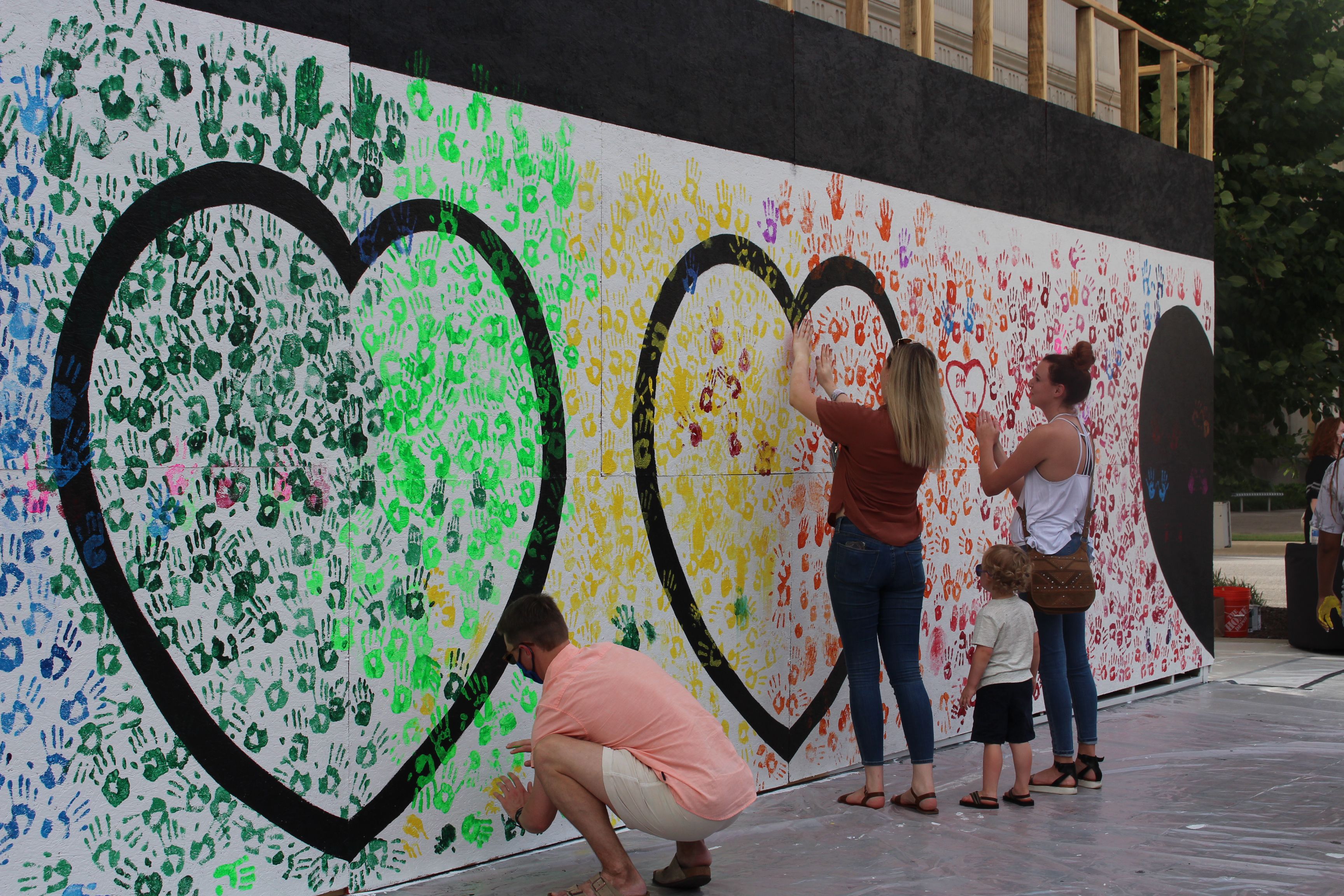 handprint mural