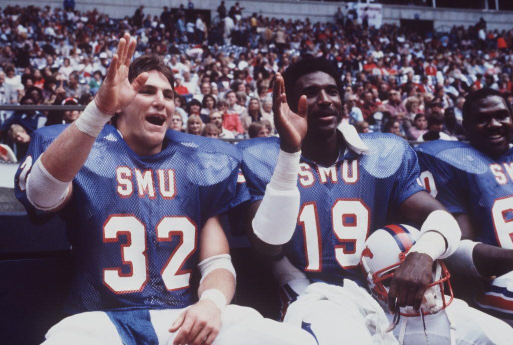 Eric Dickerson, Craig James & Lance McIlhenny Signed SMU Mustangs