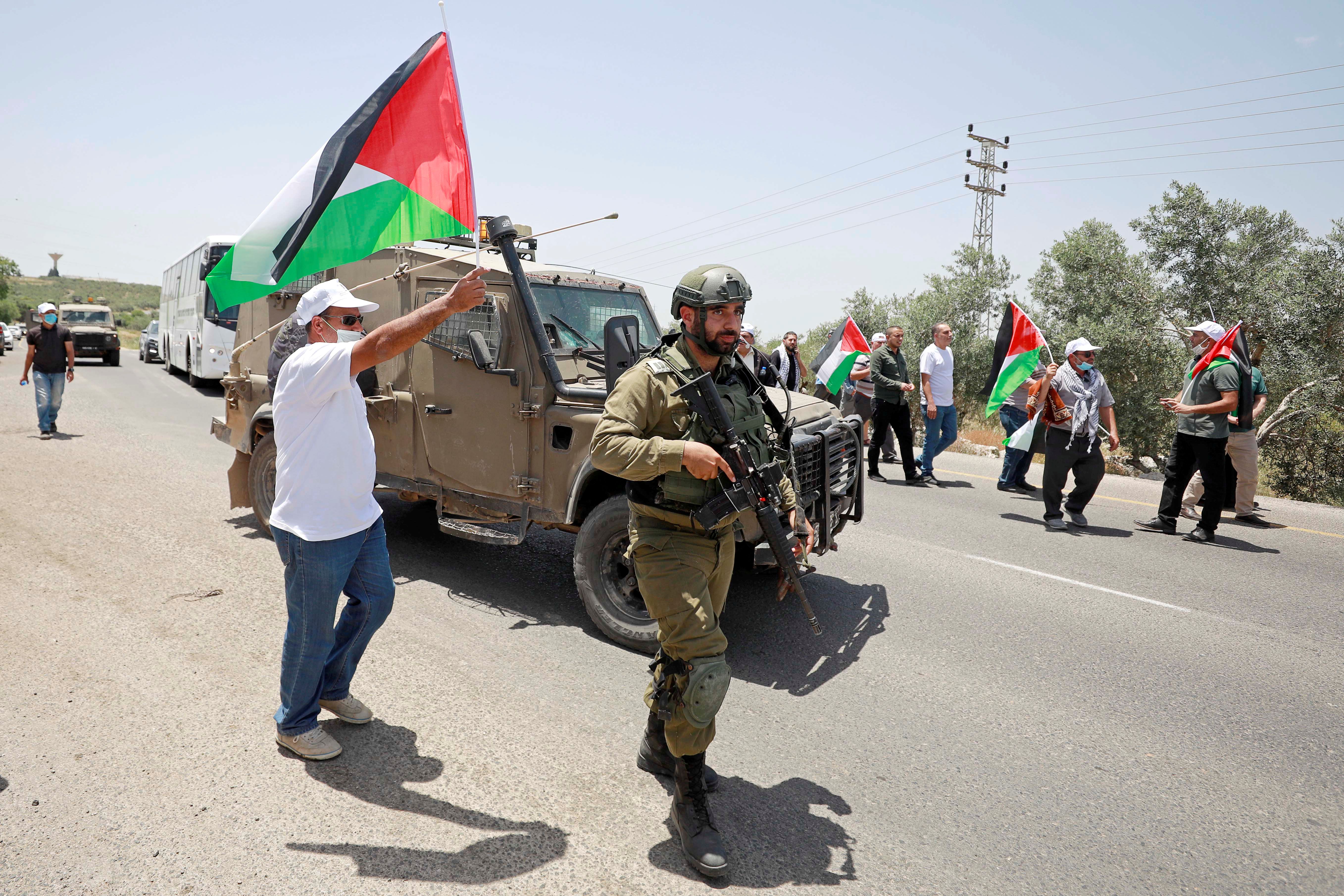 Protesta Palestinos