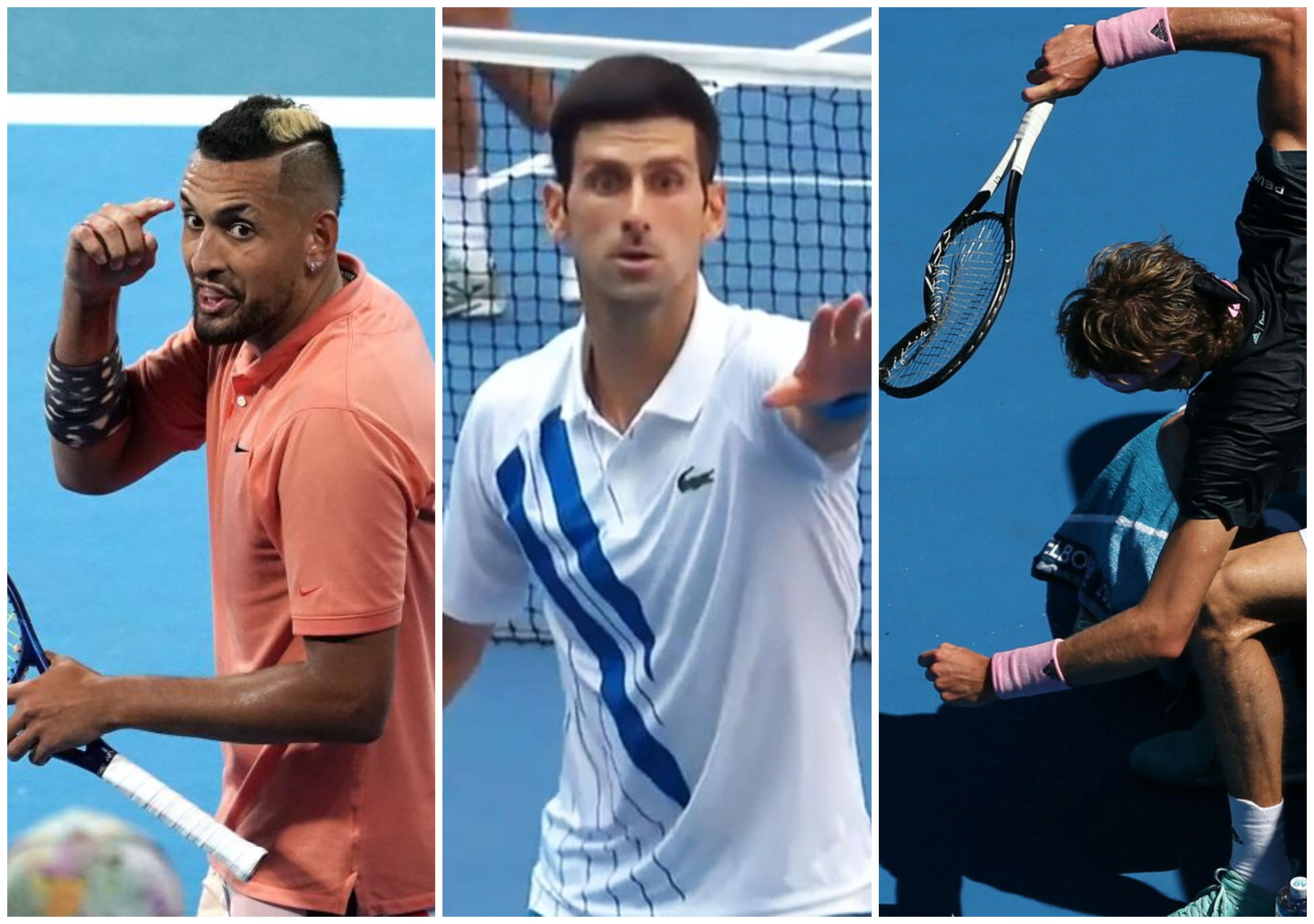 Kyrgios, Djokovic, Zverev