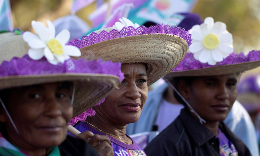 Protesta de mujeres en Brasilia