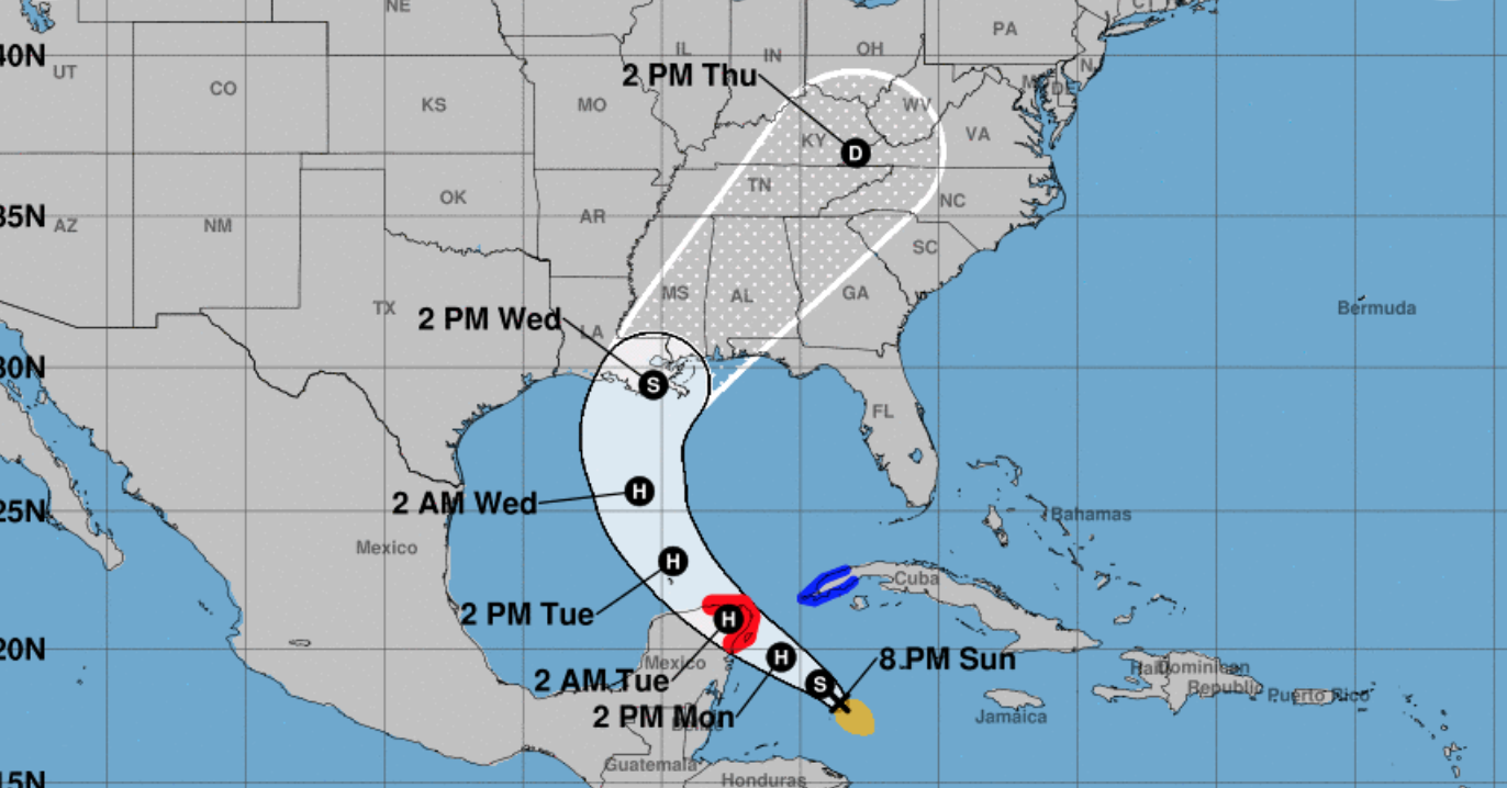 Hurricane Delta Now Leaving Yucatán Coast, Could Hit Gulf Coast As Major  Storm