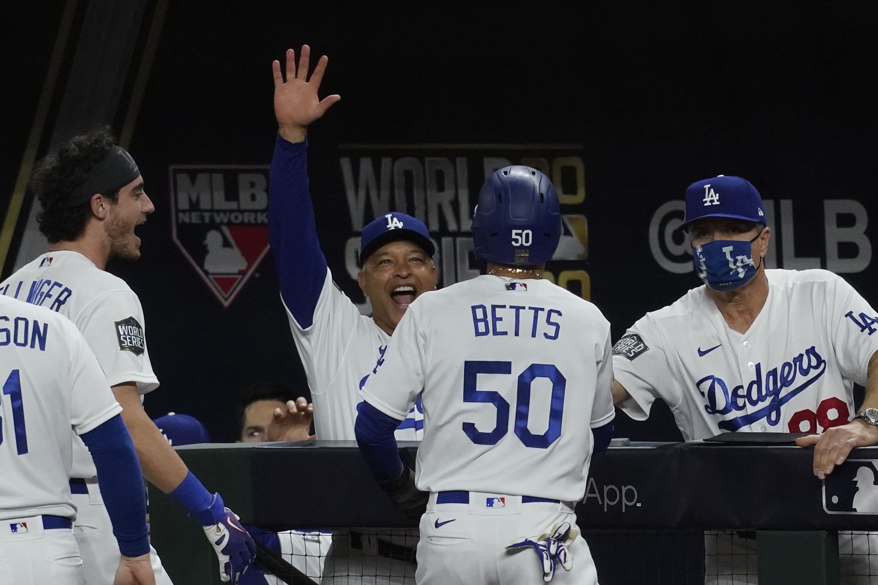 Photos: Dogpile! Dodgers celebrate first title since 1988 after wild Game 6  win