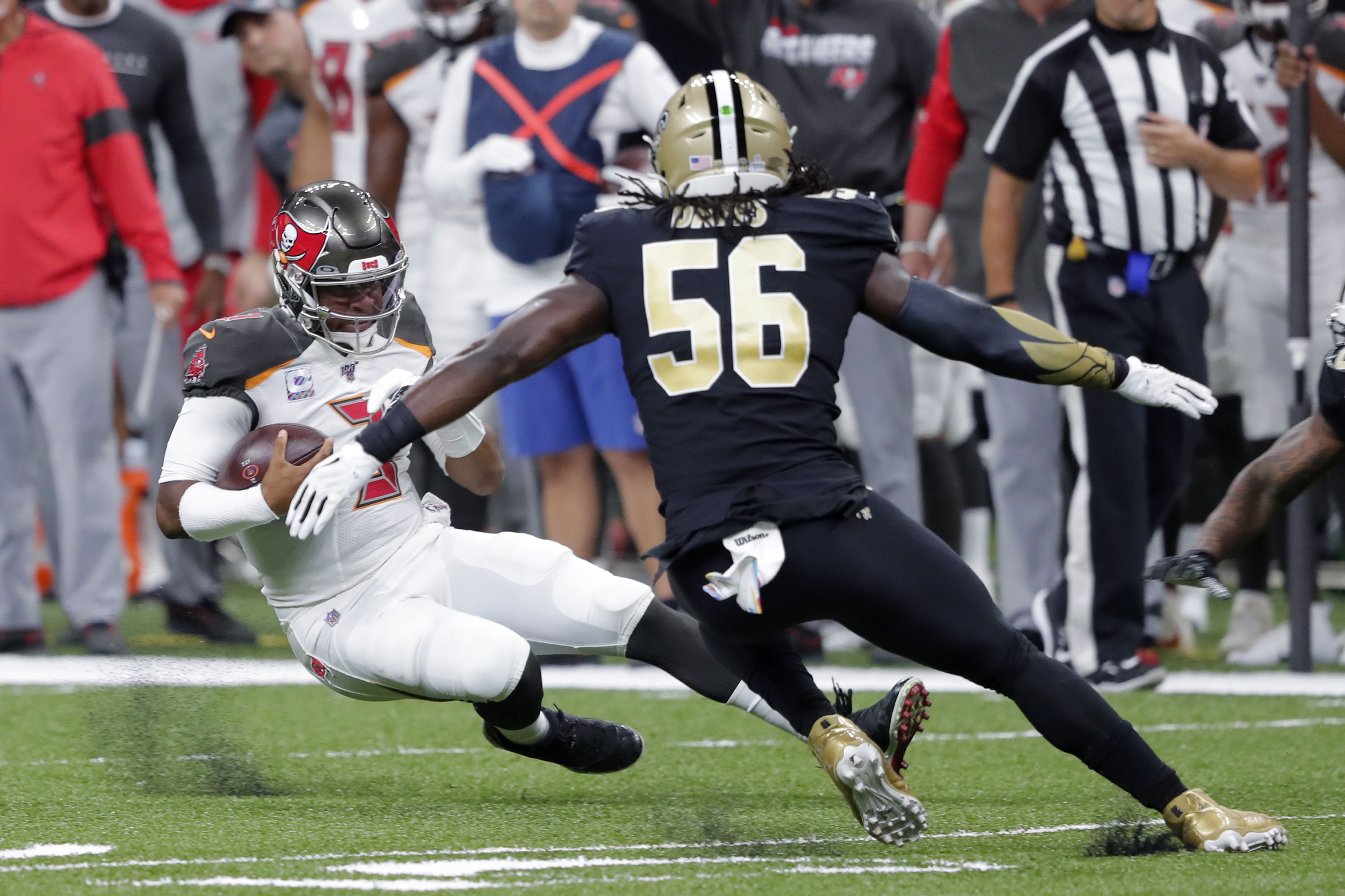 49ers-Bucs: Kwon Alexander ejected from game after illegal hit on Jameis  Winston.