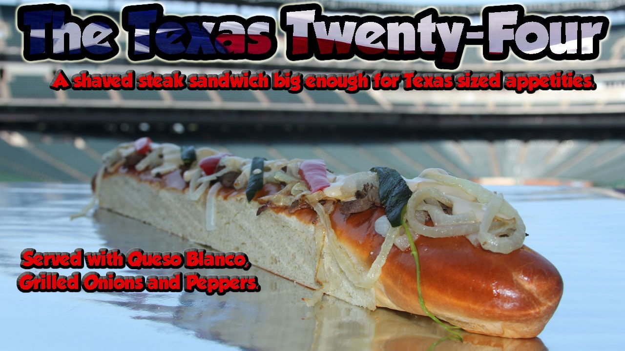 Rangers' new post-season food includes $32, 2-foot hot dog with nachos on  top