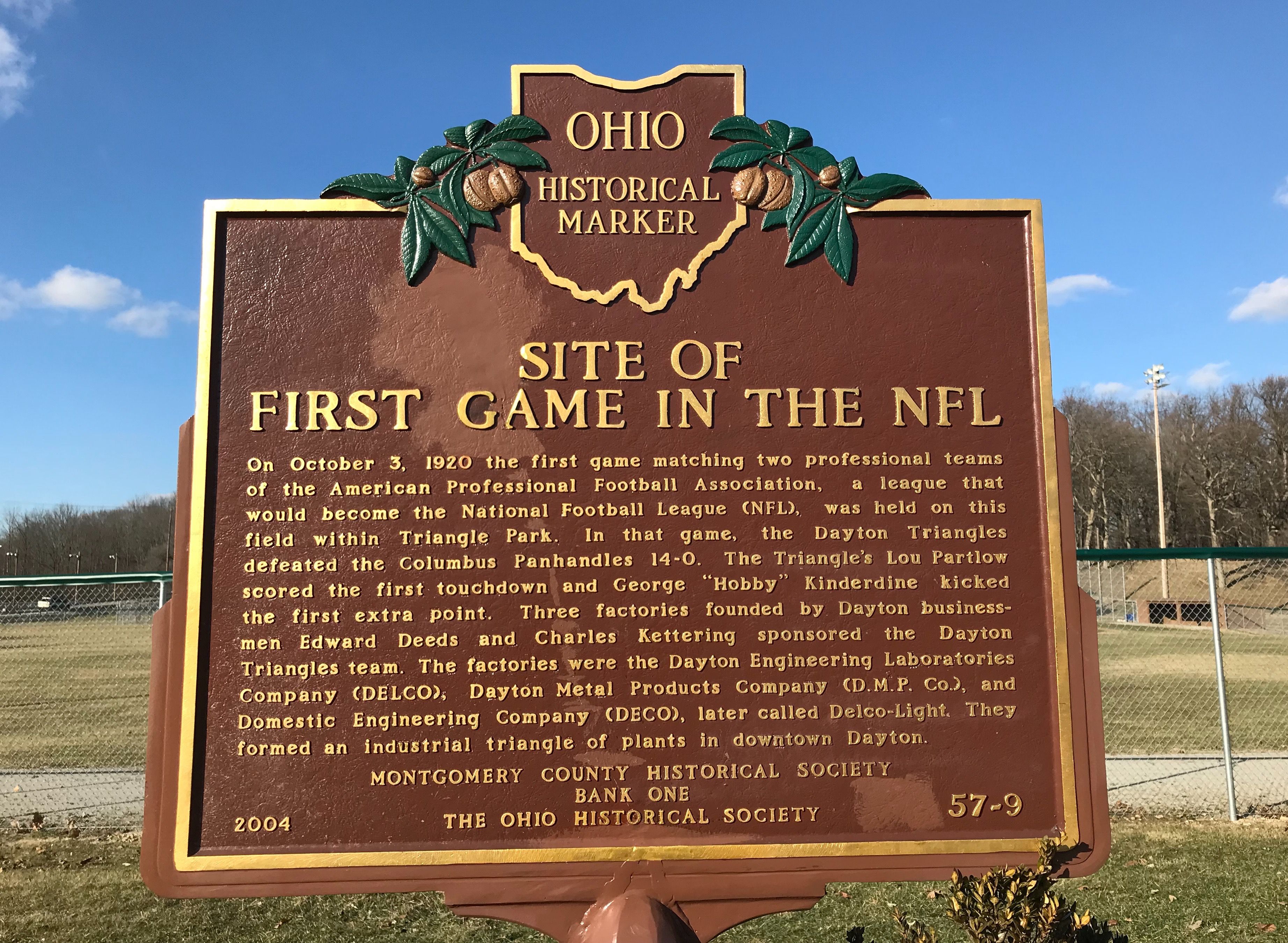 Dayton's Triangle Park is home to the 1st #NFL football game in history! On  October 3, 1920 the Triangles took the field at T…